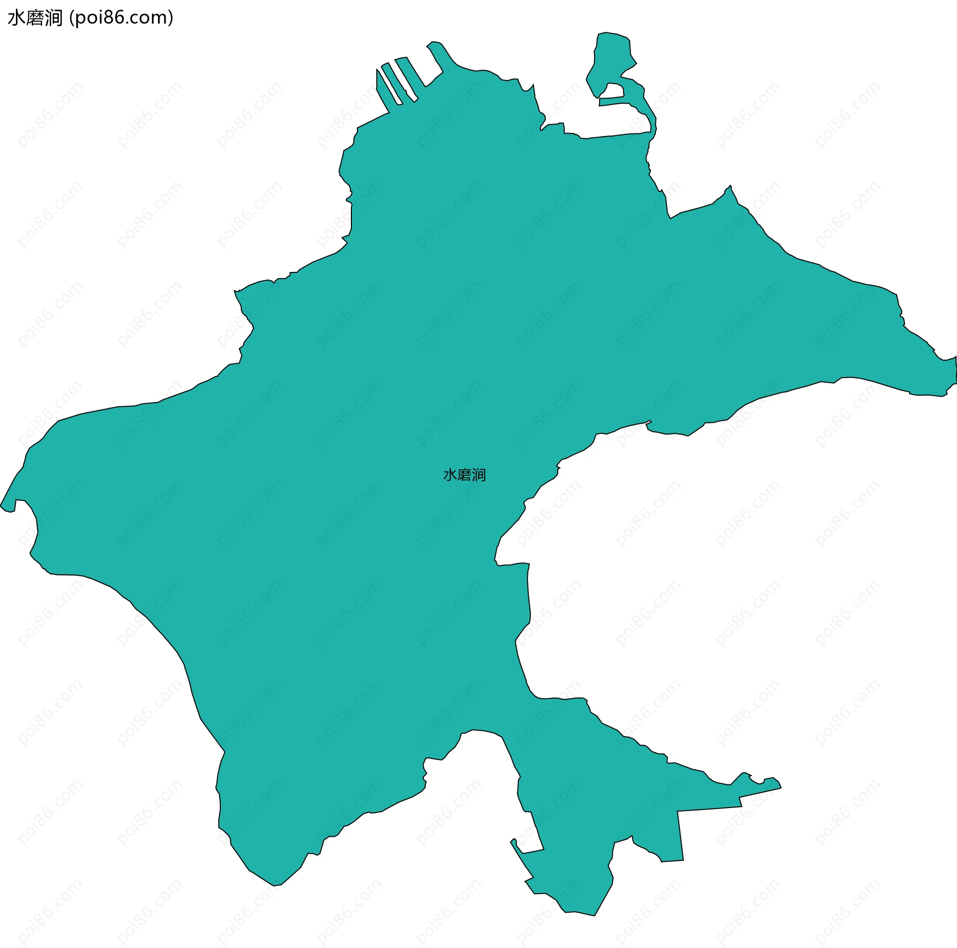 水磨涧边界地图