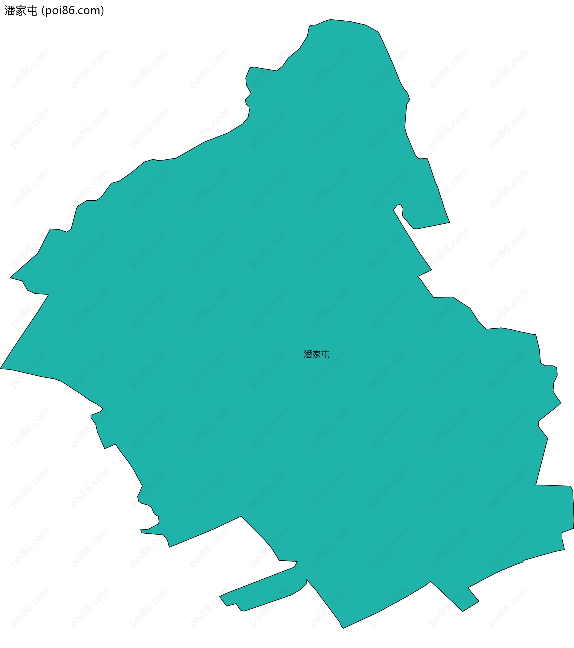 潘家屯边界地图