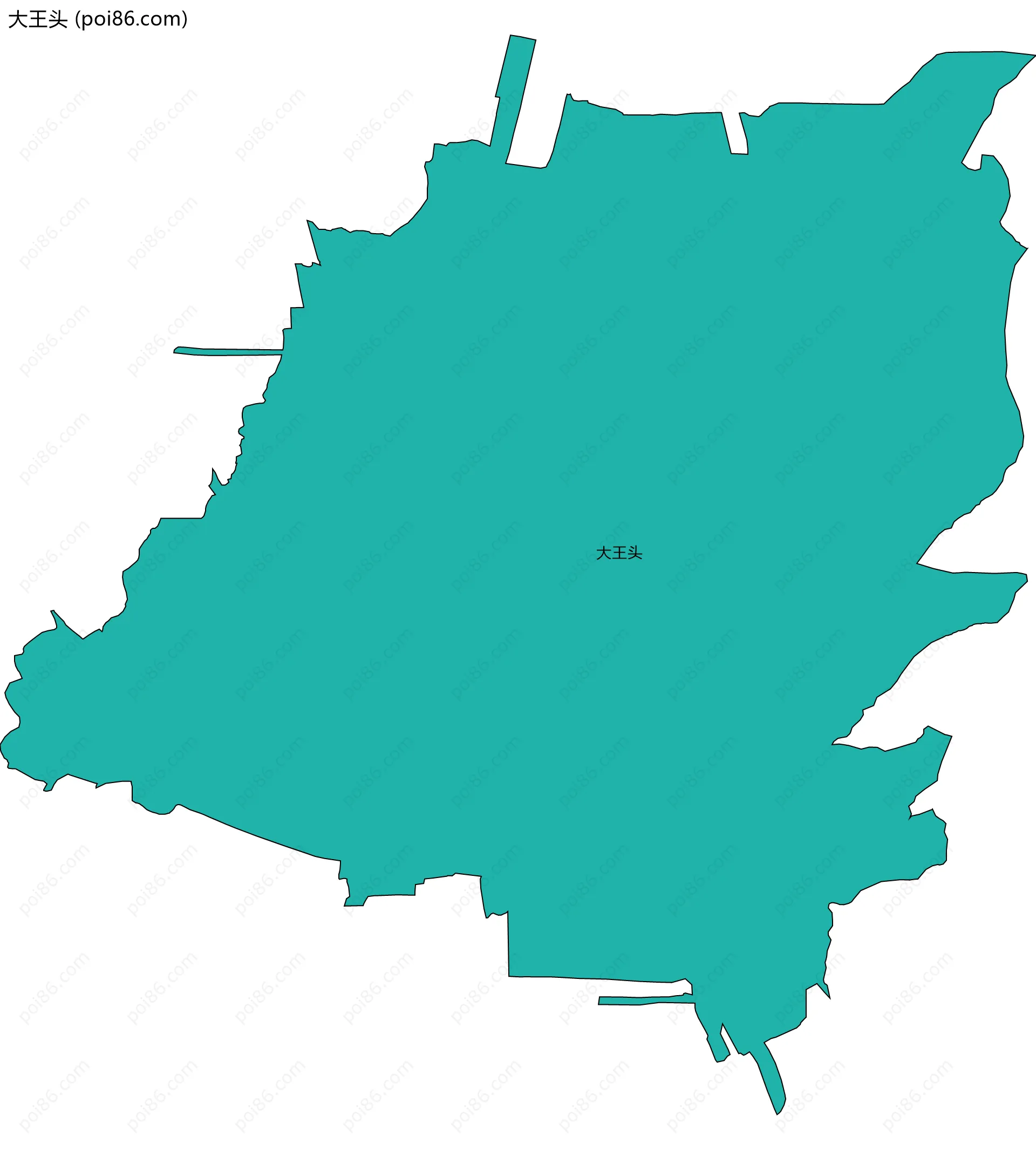 大王头边界地图