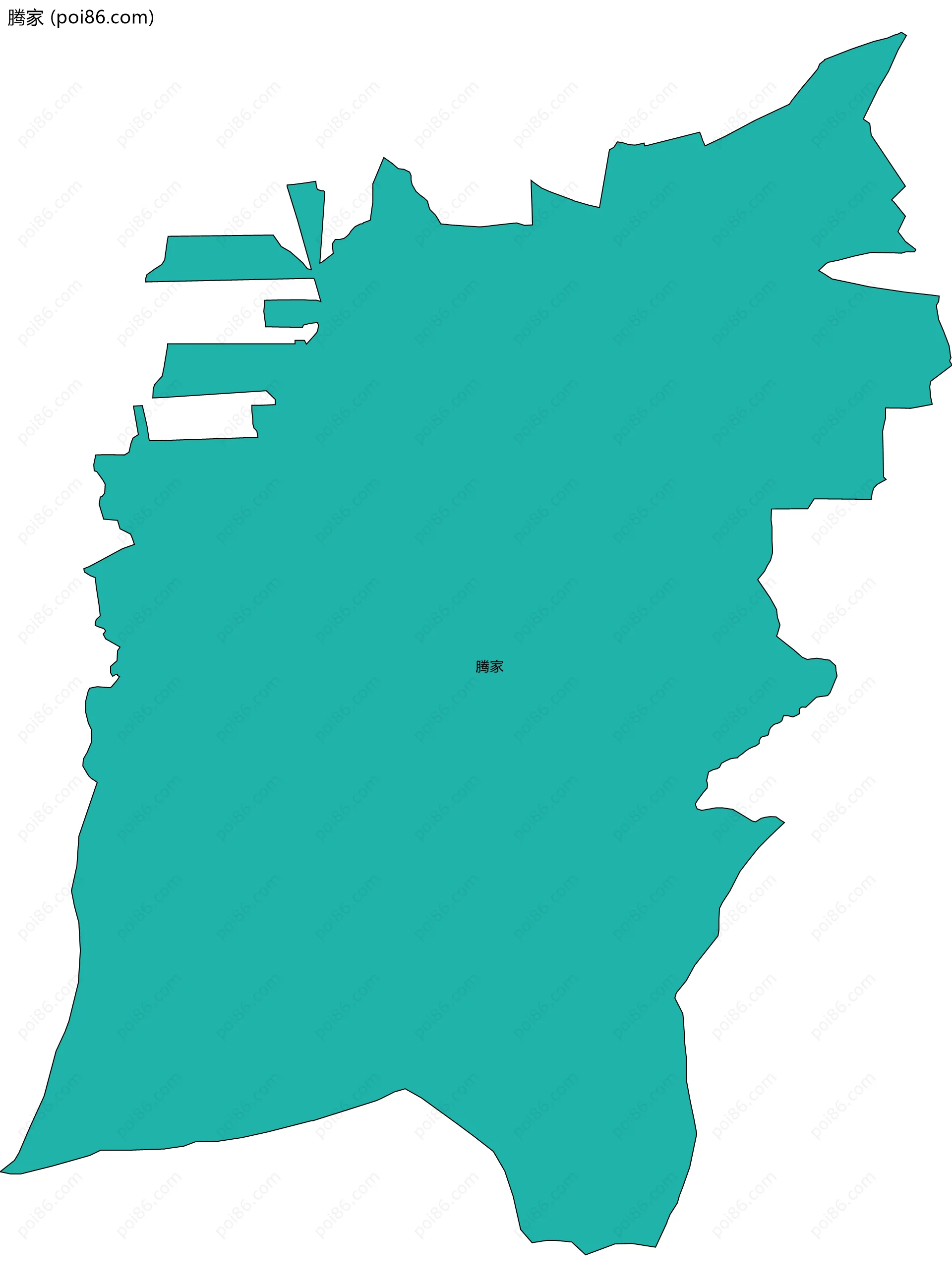 腾家边界地图