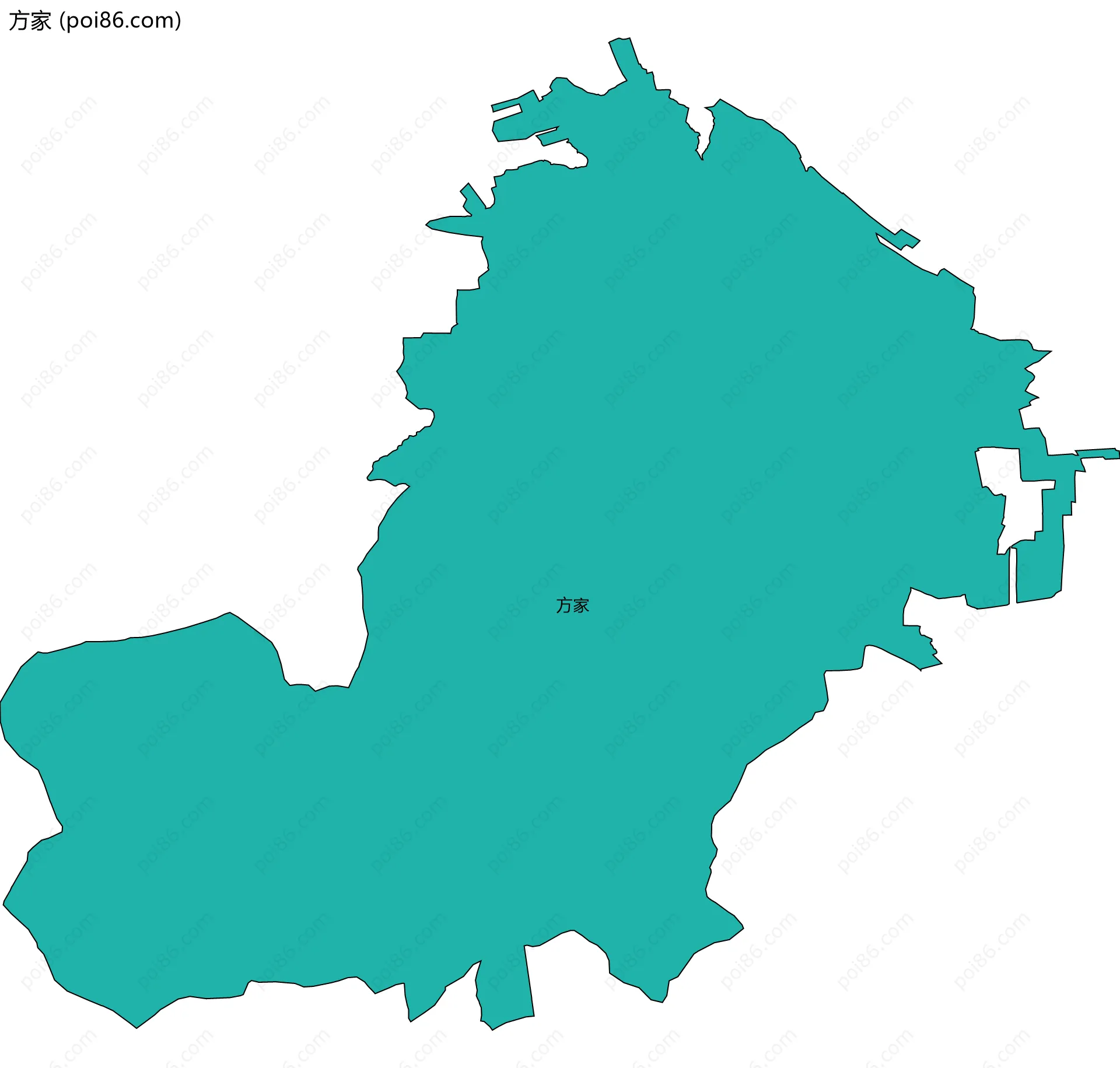 方家边界地图
