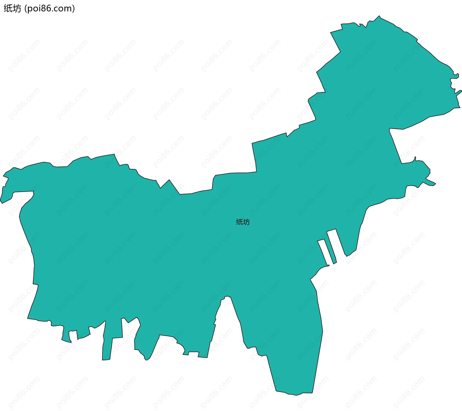 纸坊边界地图