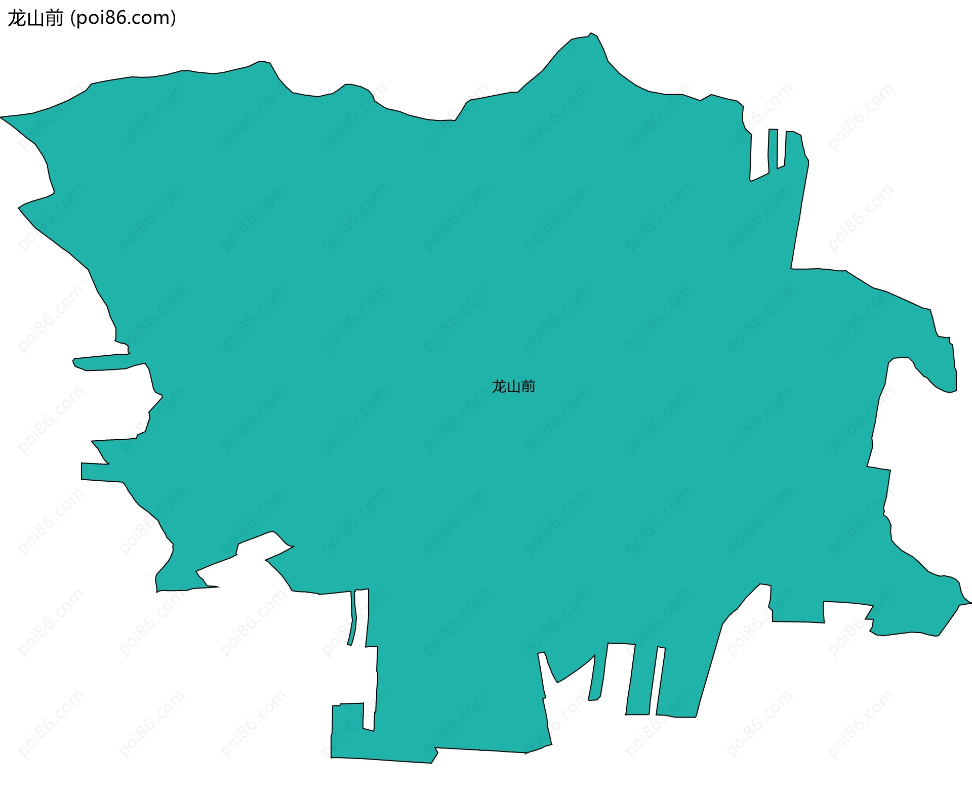 龙山前边界地图