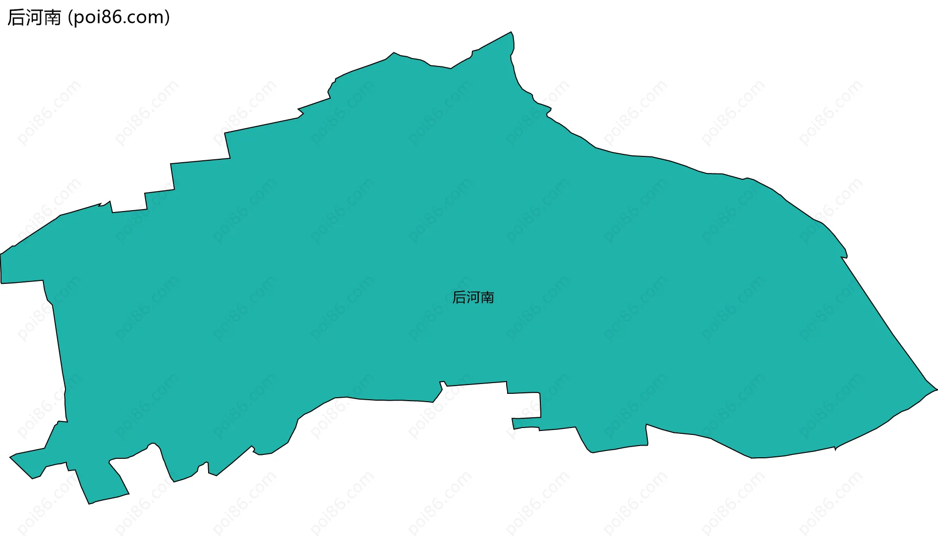 后河南边界地图