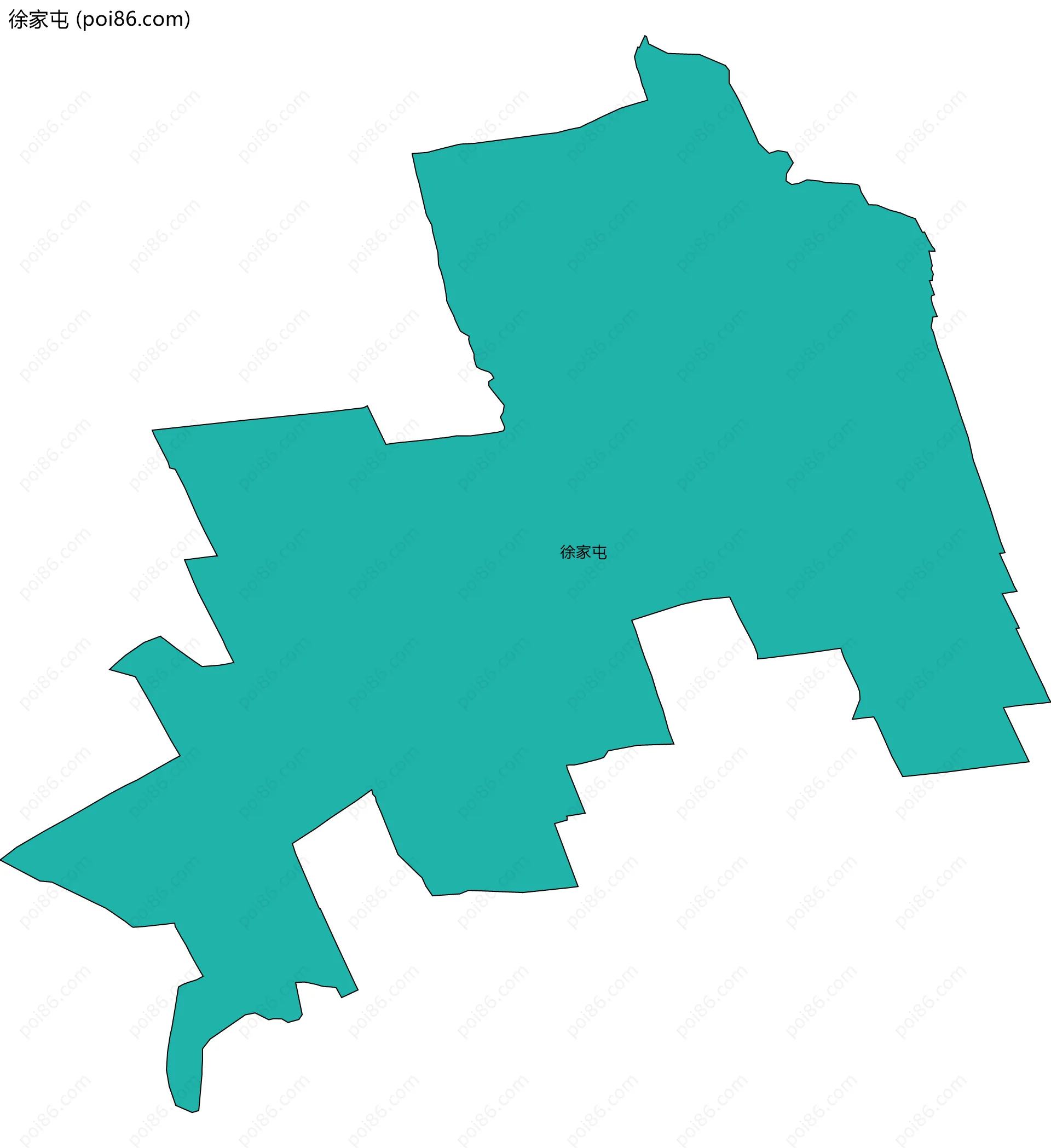 徐家屯边界地图