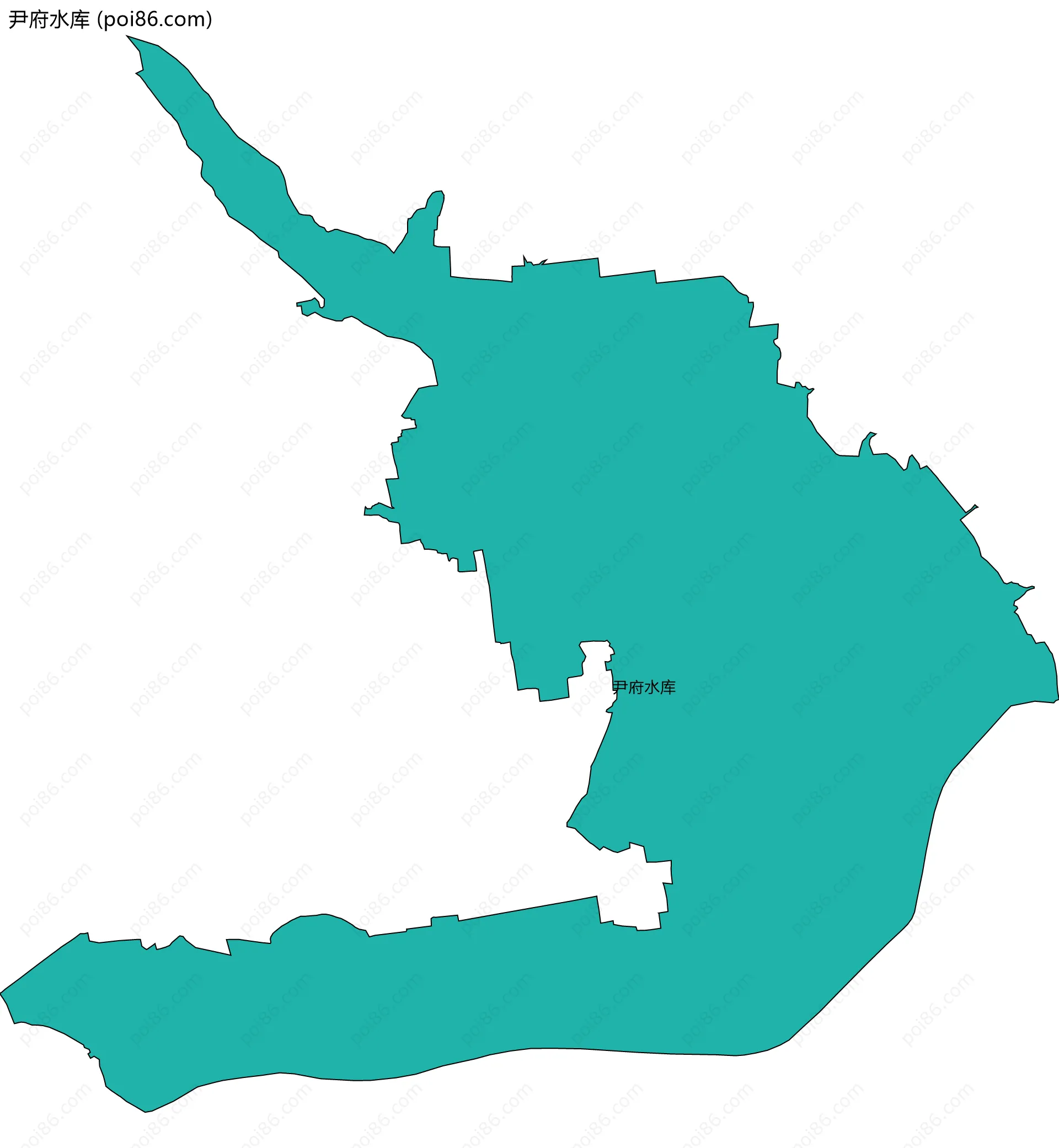 尹府水库边界地图