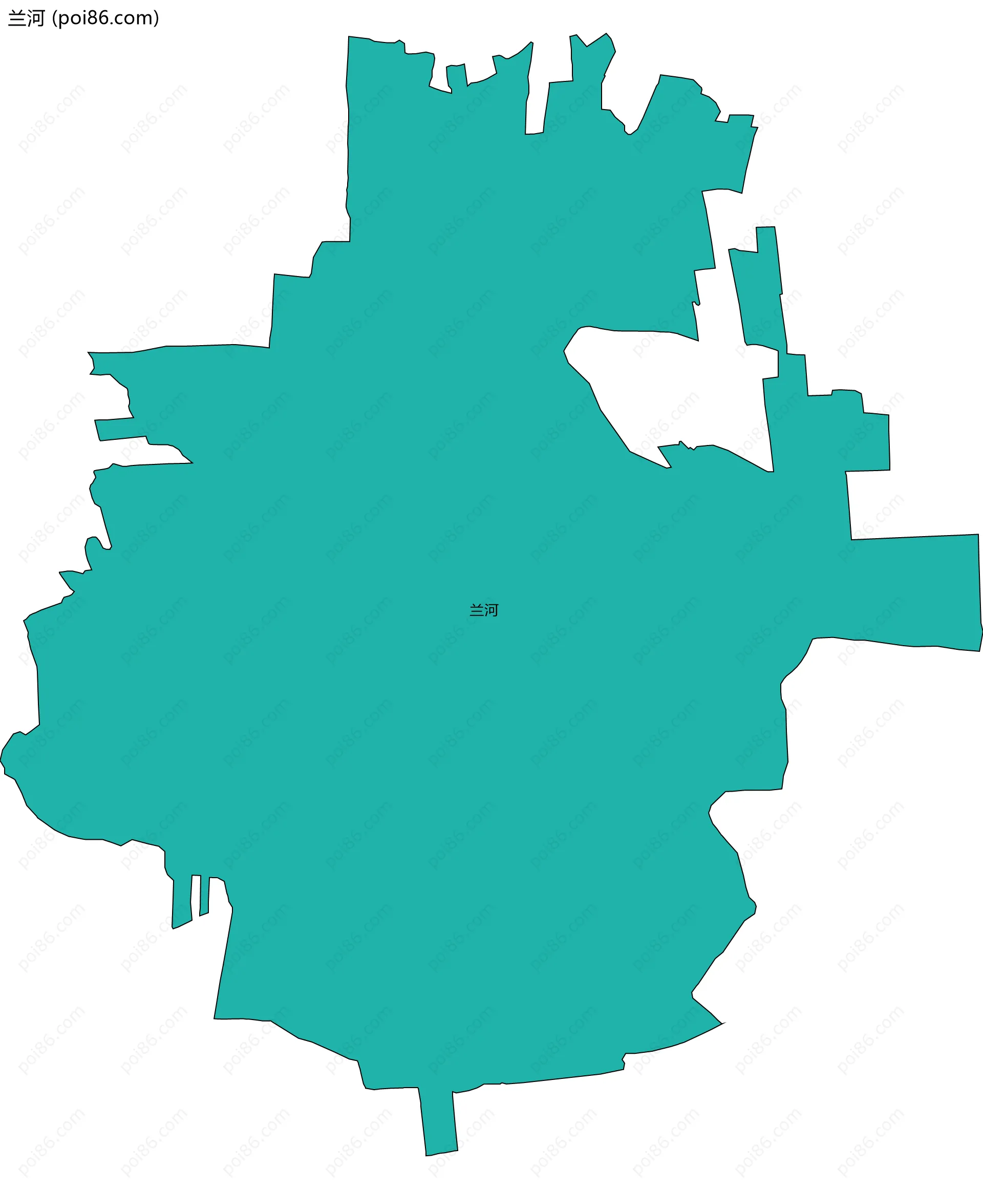 兰河边界地图