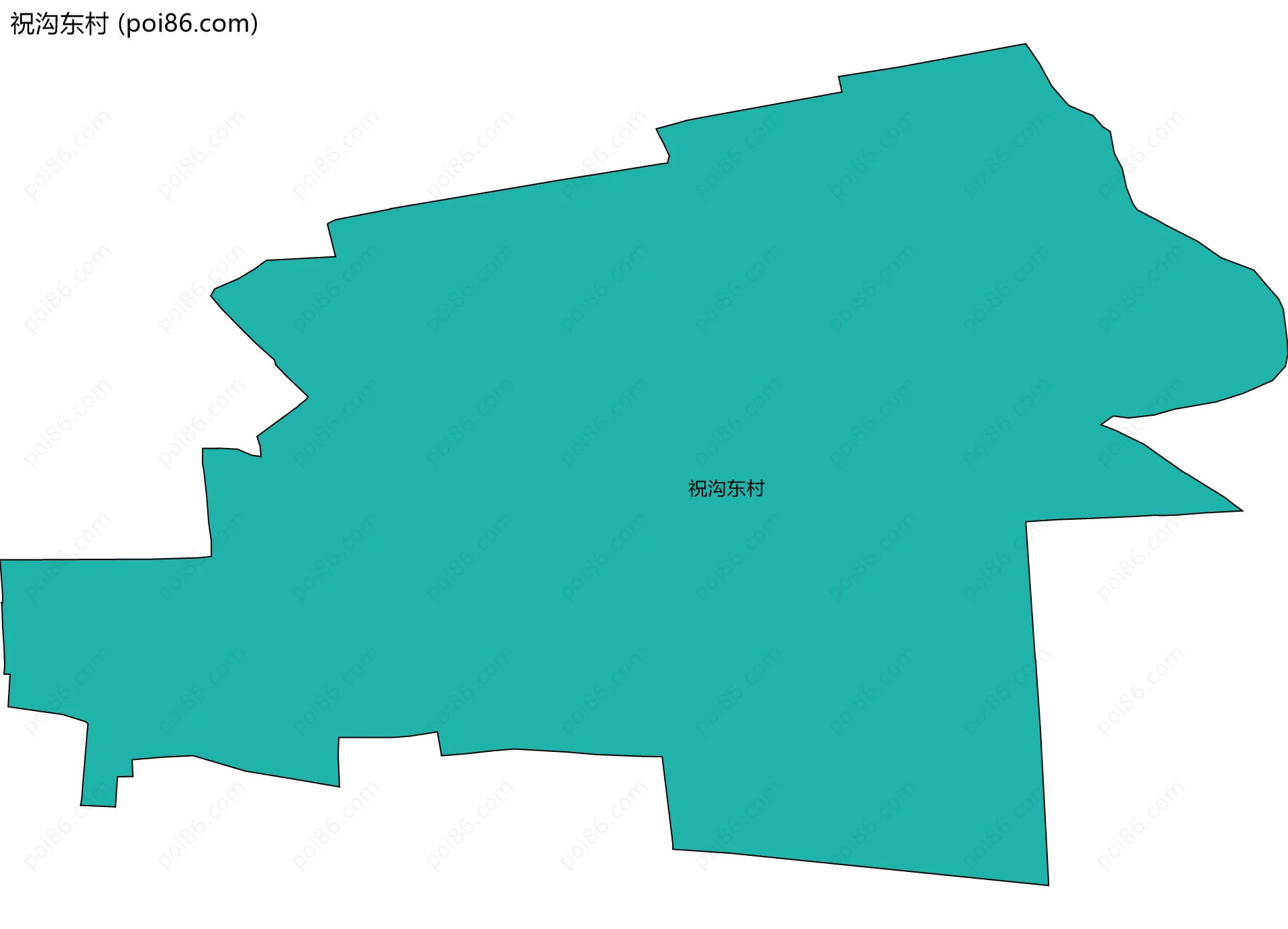祝沟东村边界地图
