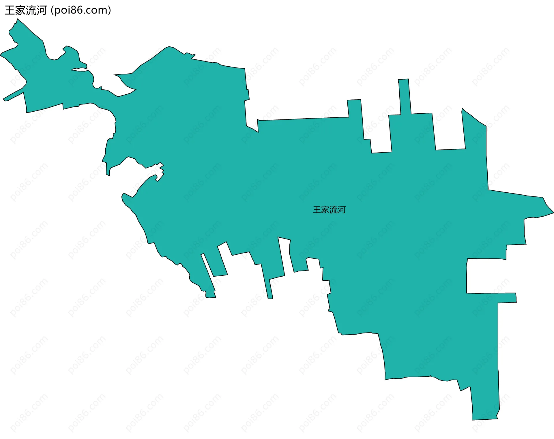 王家流河边界地图