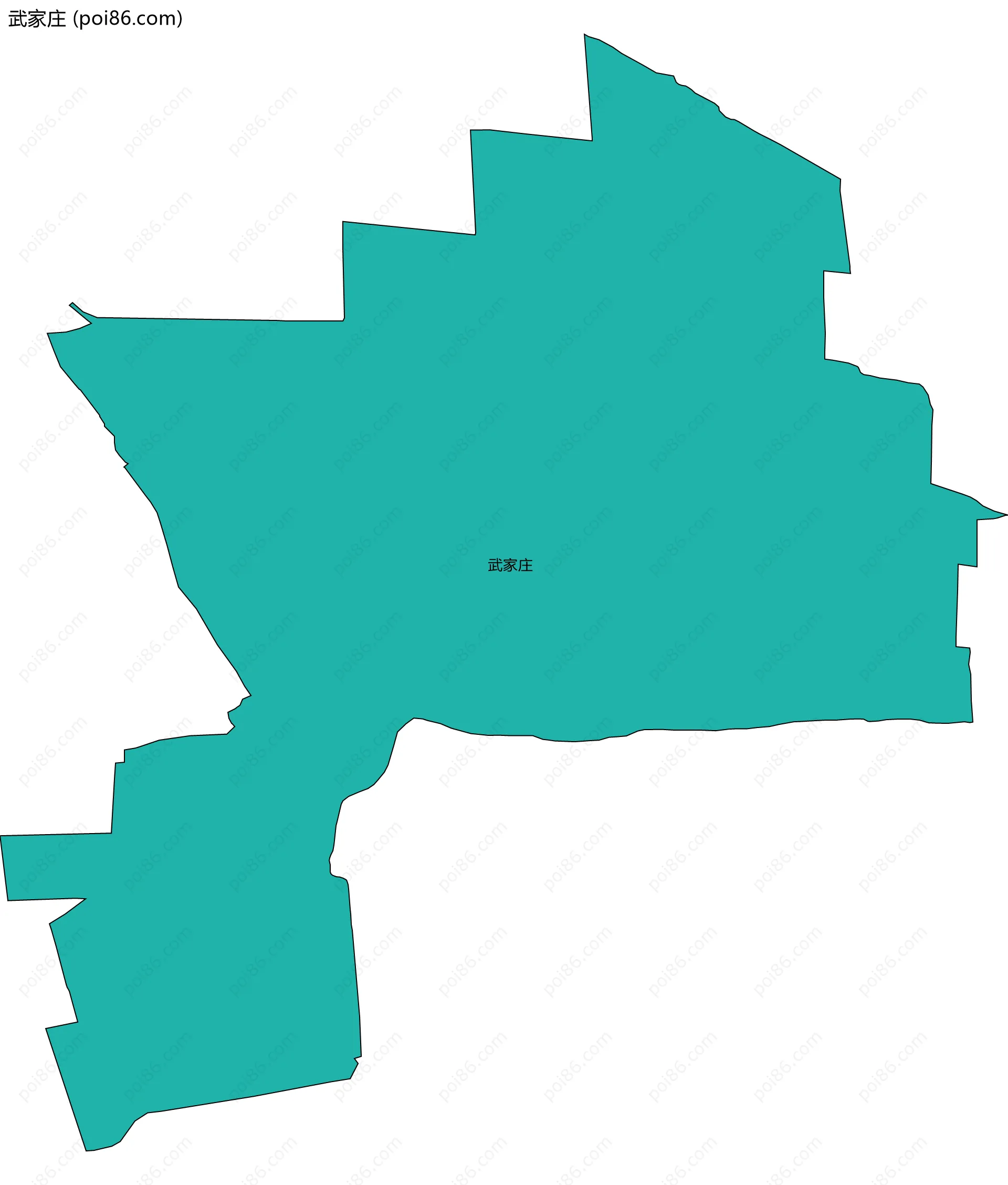 武家庄边界地图