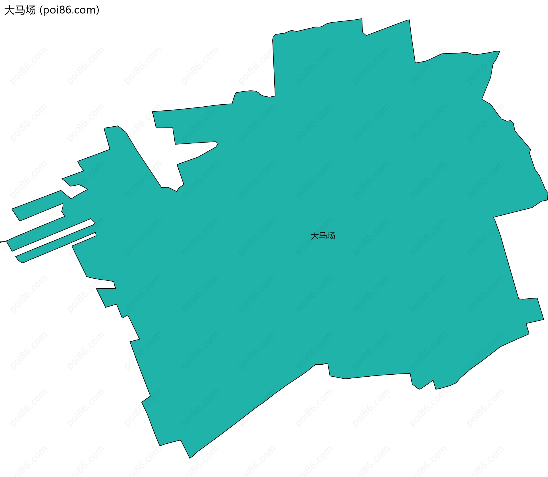 大马场边界地图