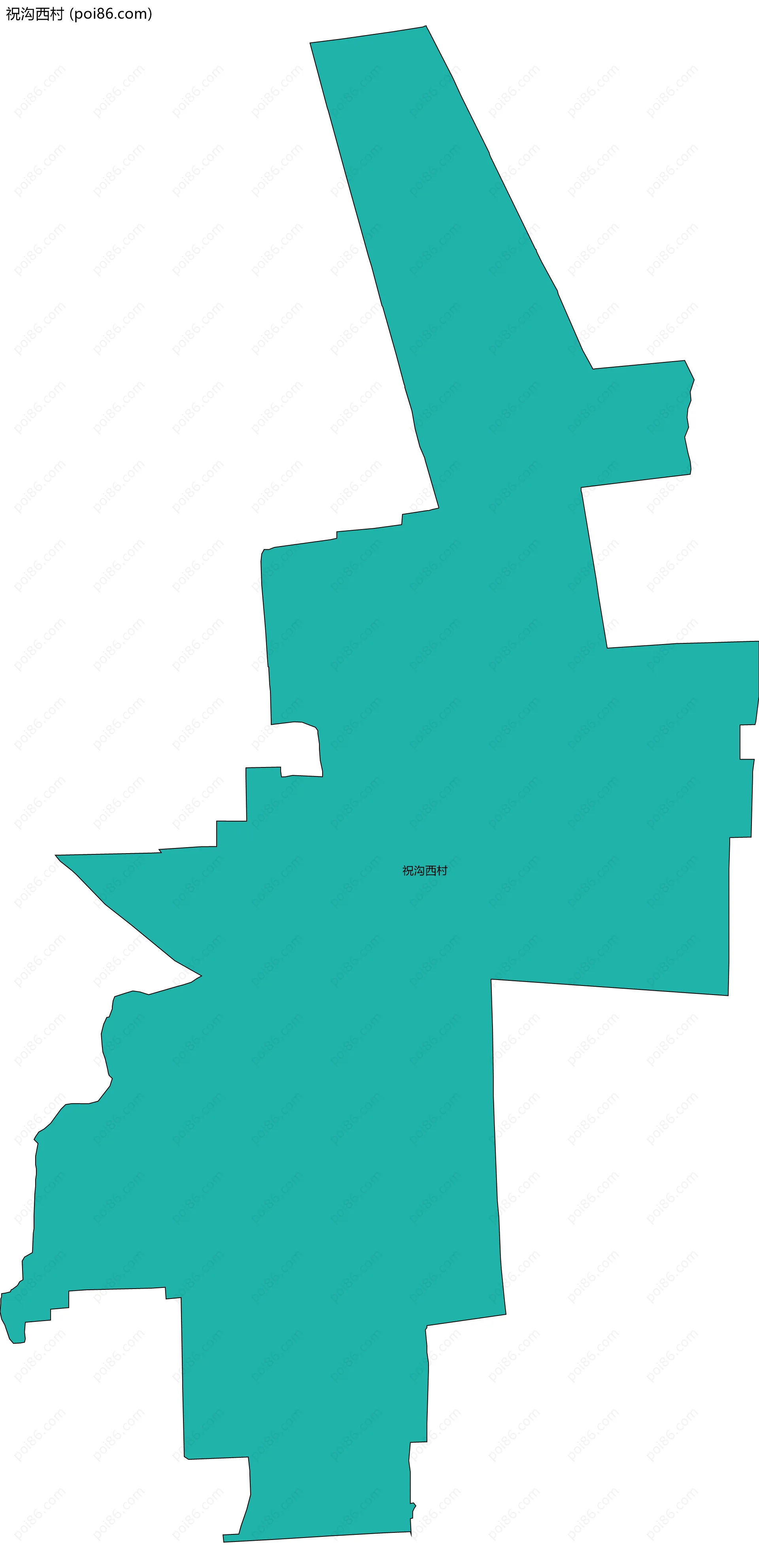 祝沟西村边界地图