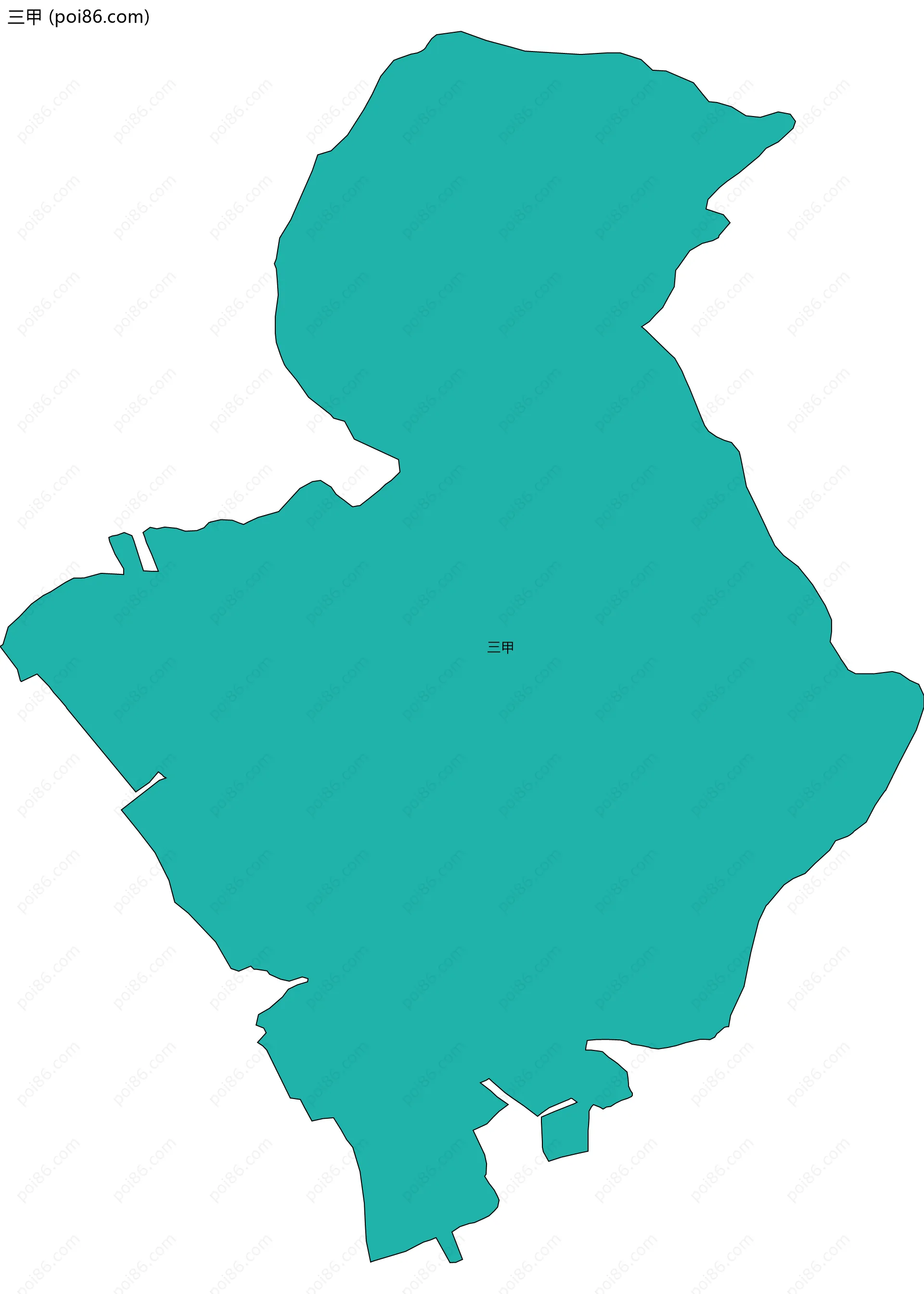 三甲边界地图
