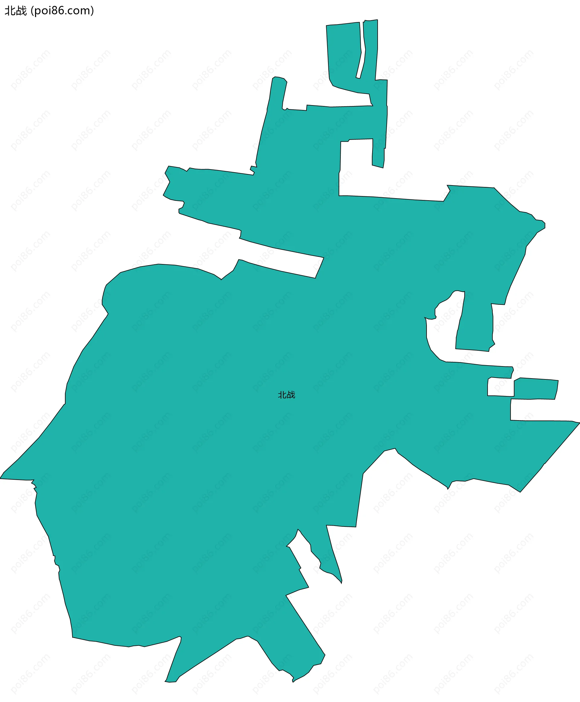 北战边界地图