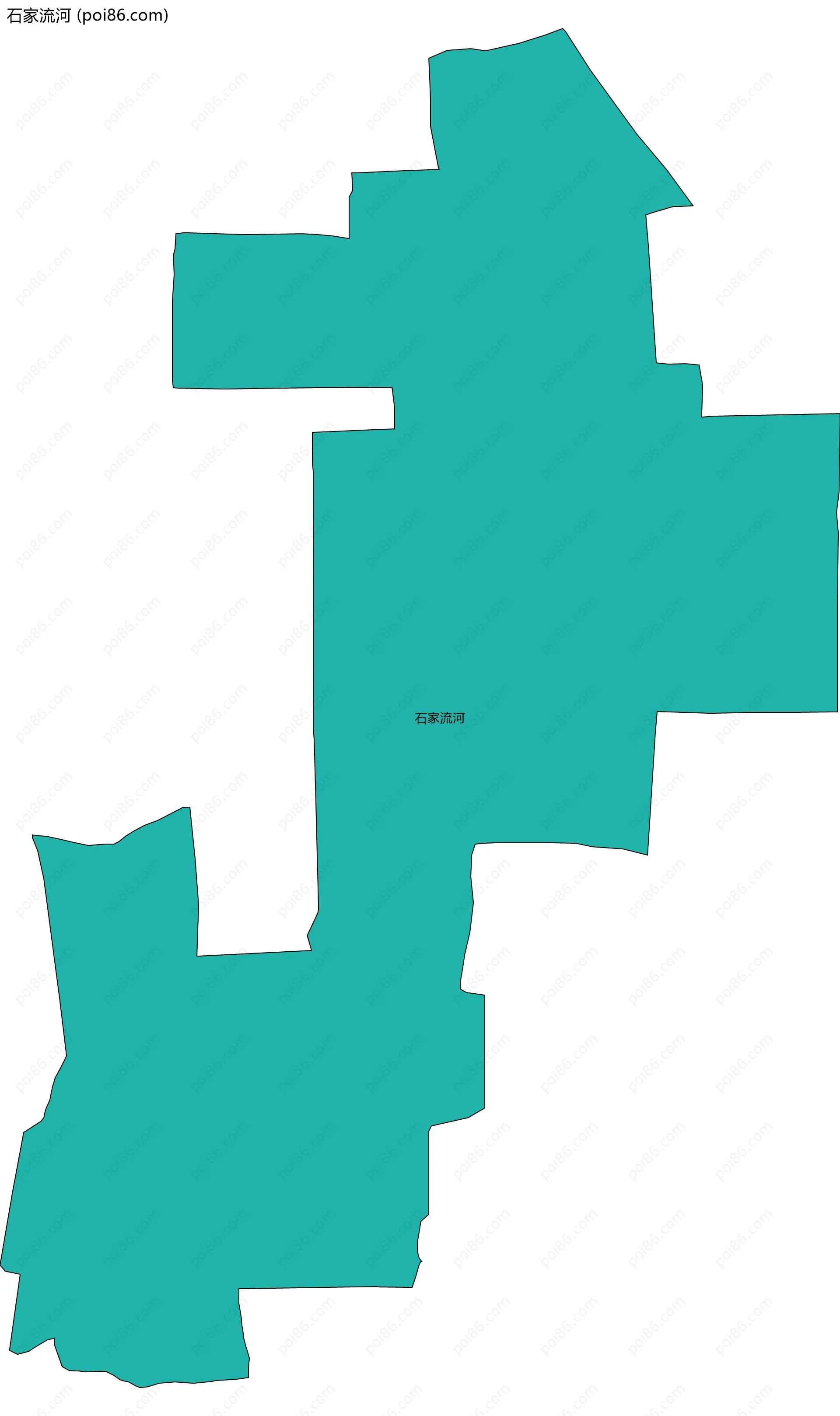 石家流河边界地图