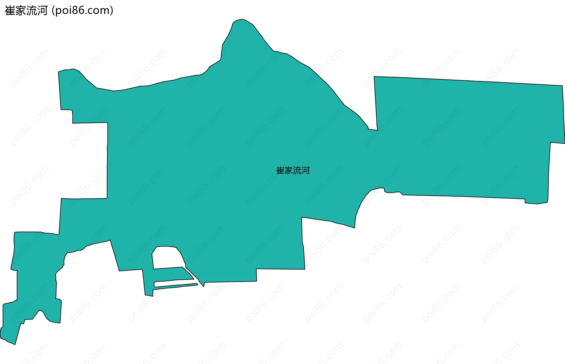 崔家流河边界地图