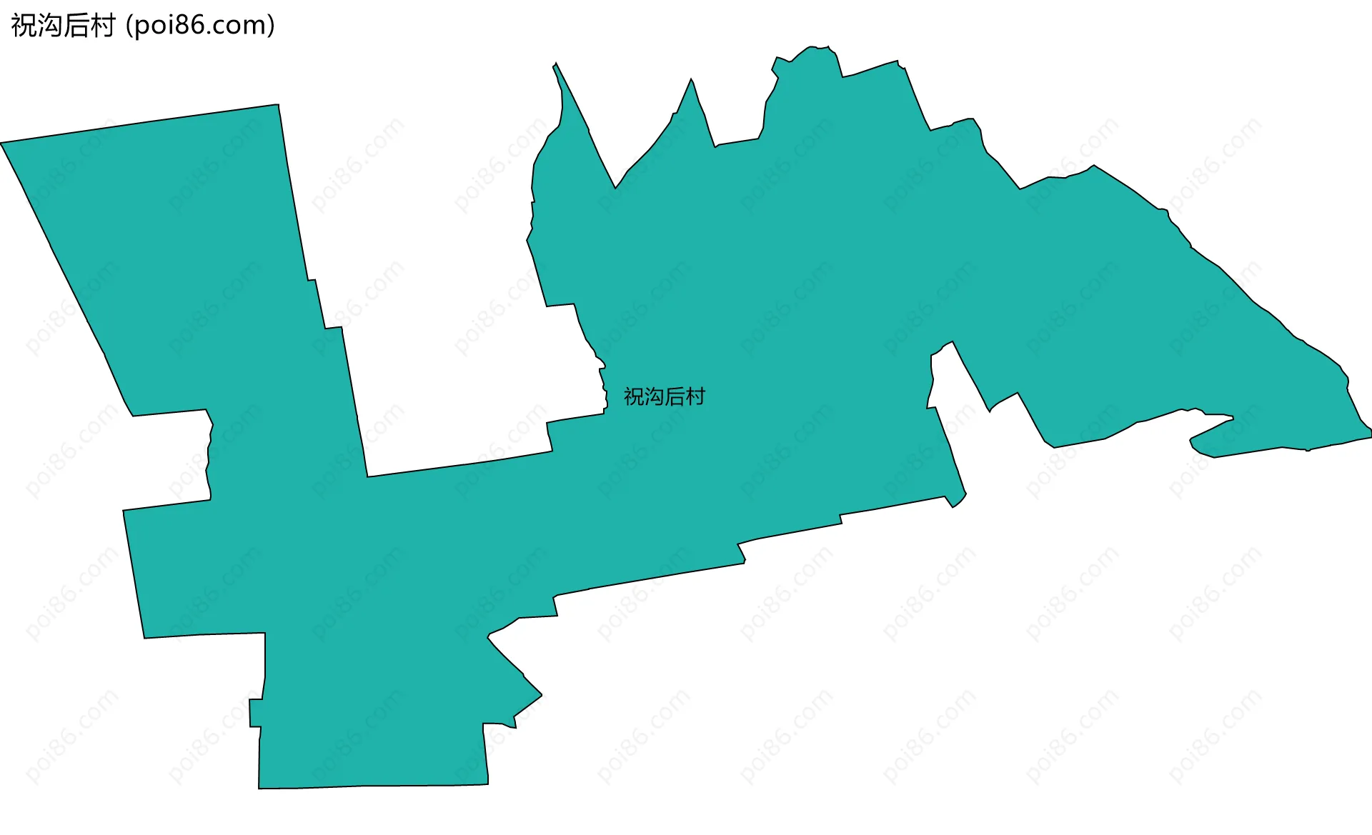 祝沟后村边界地图