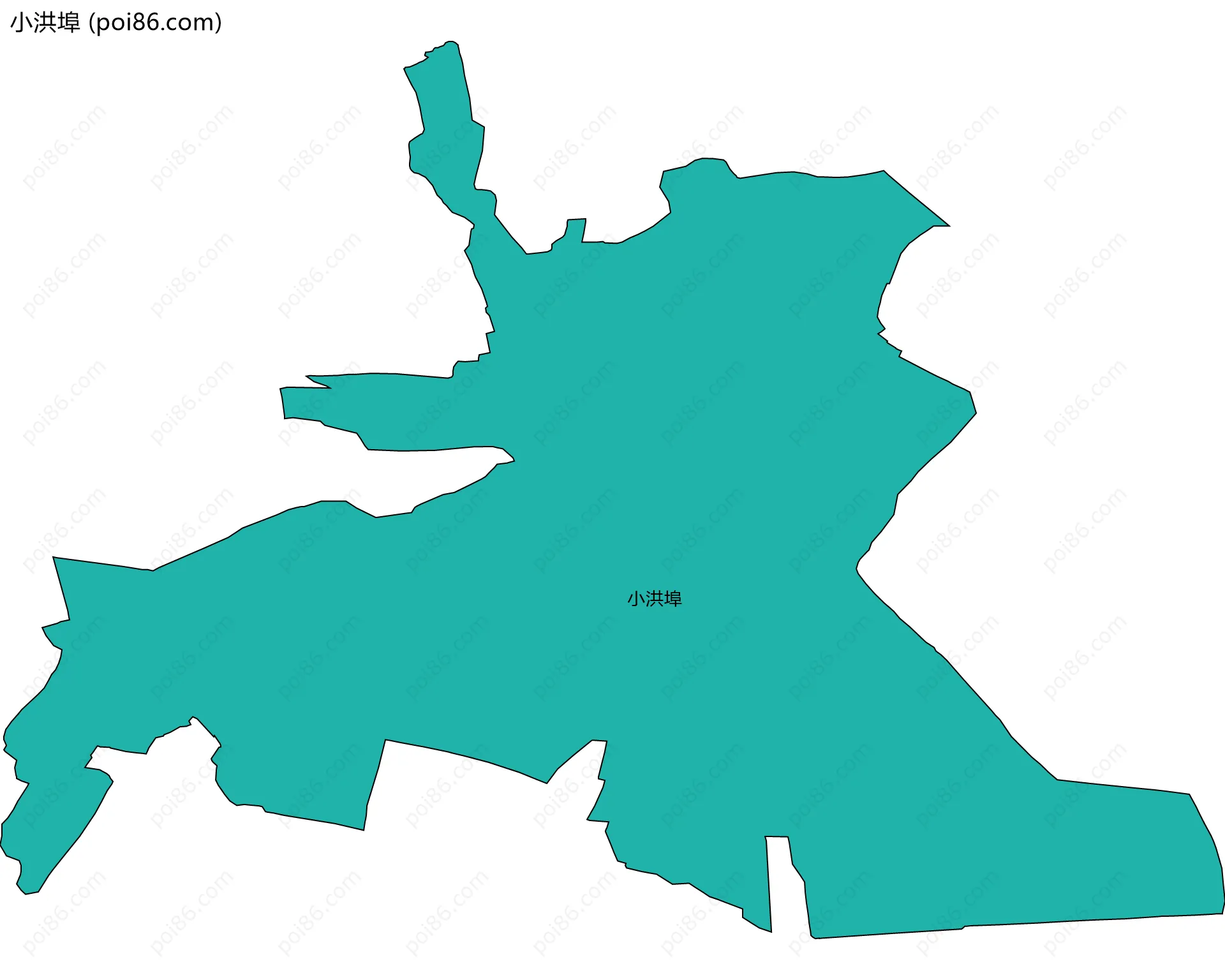 小洪埠边界地图