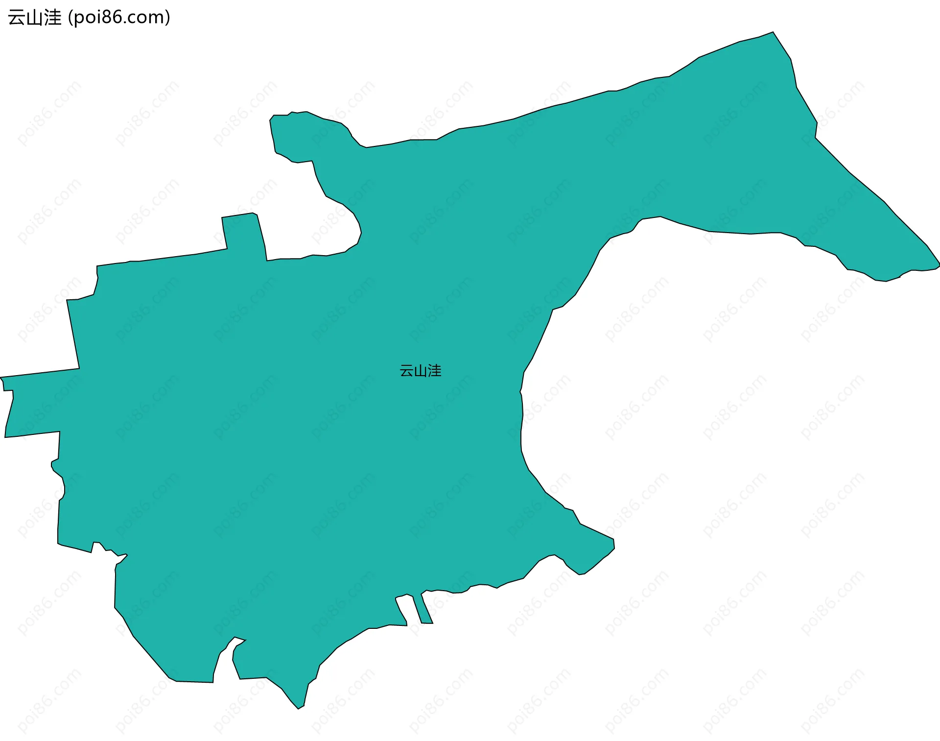 云山洼边界地图