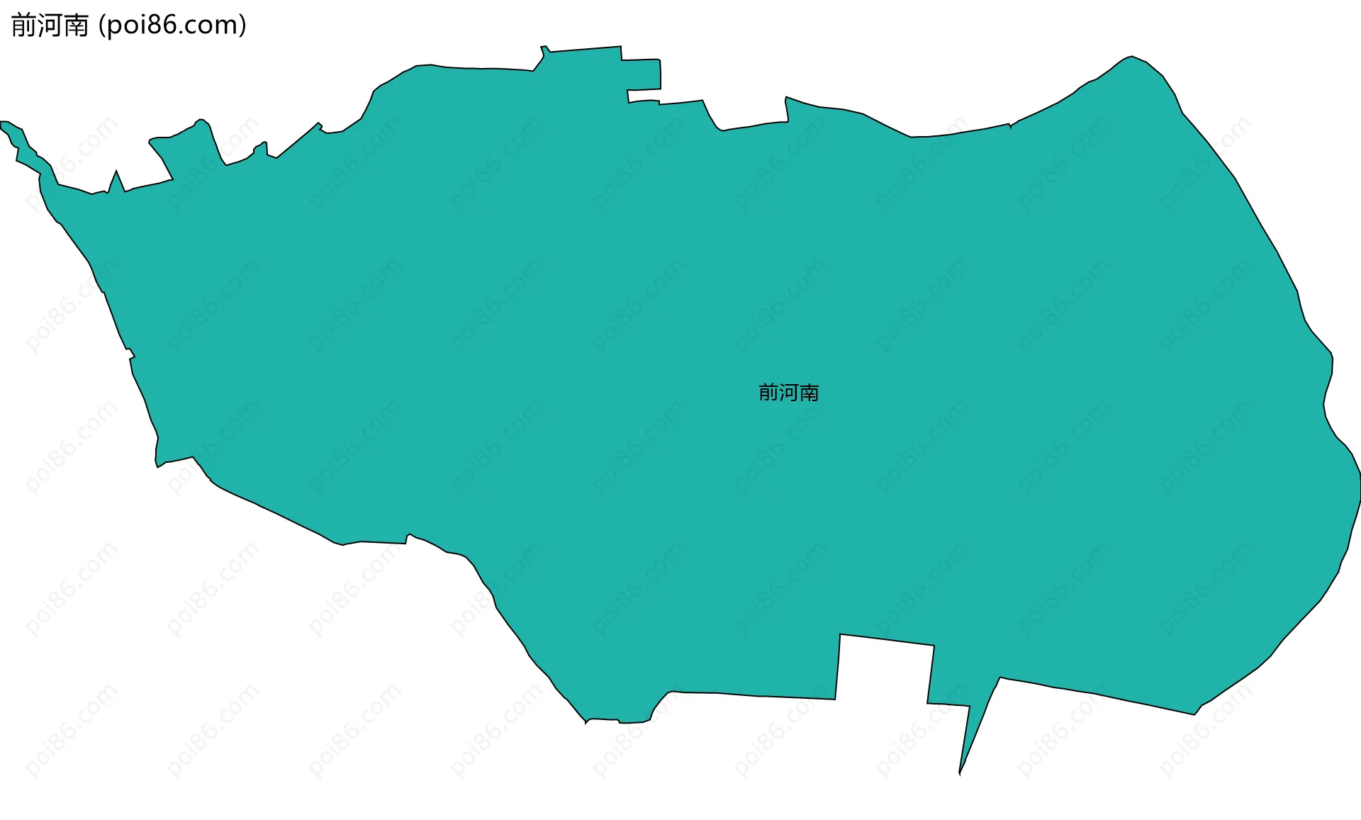 前河南边界地图