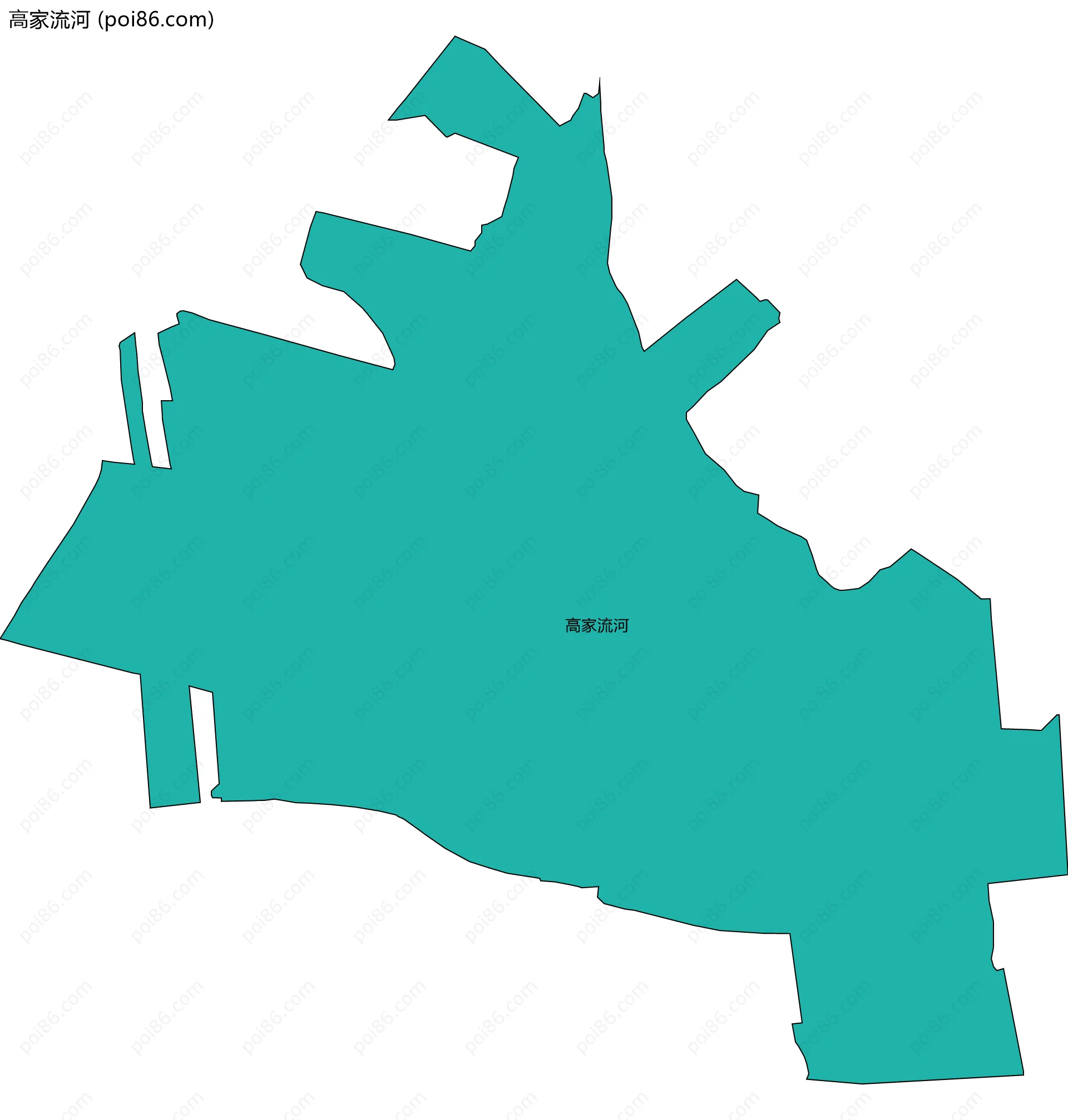 高家流河边界地图