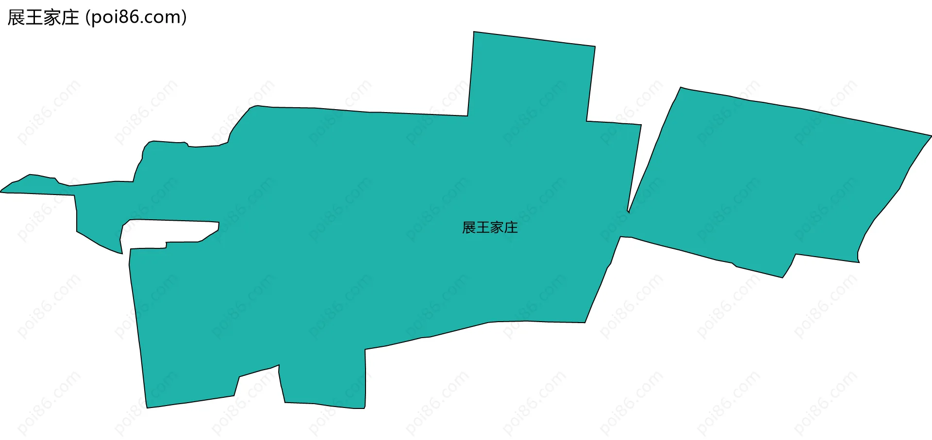 展王家庄边界地图