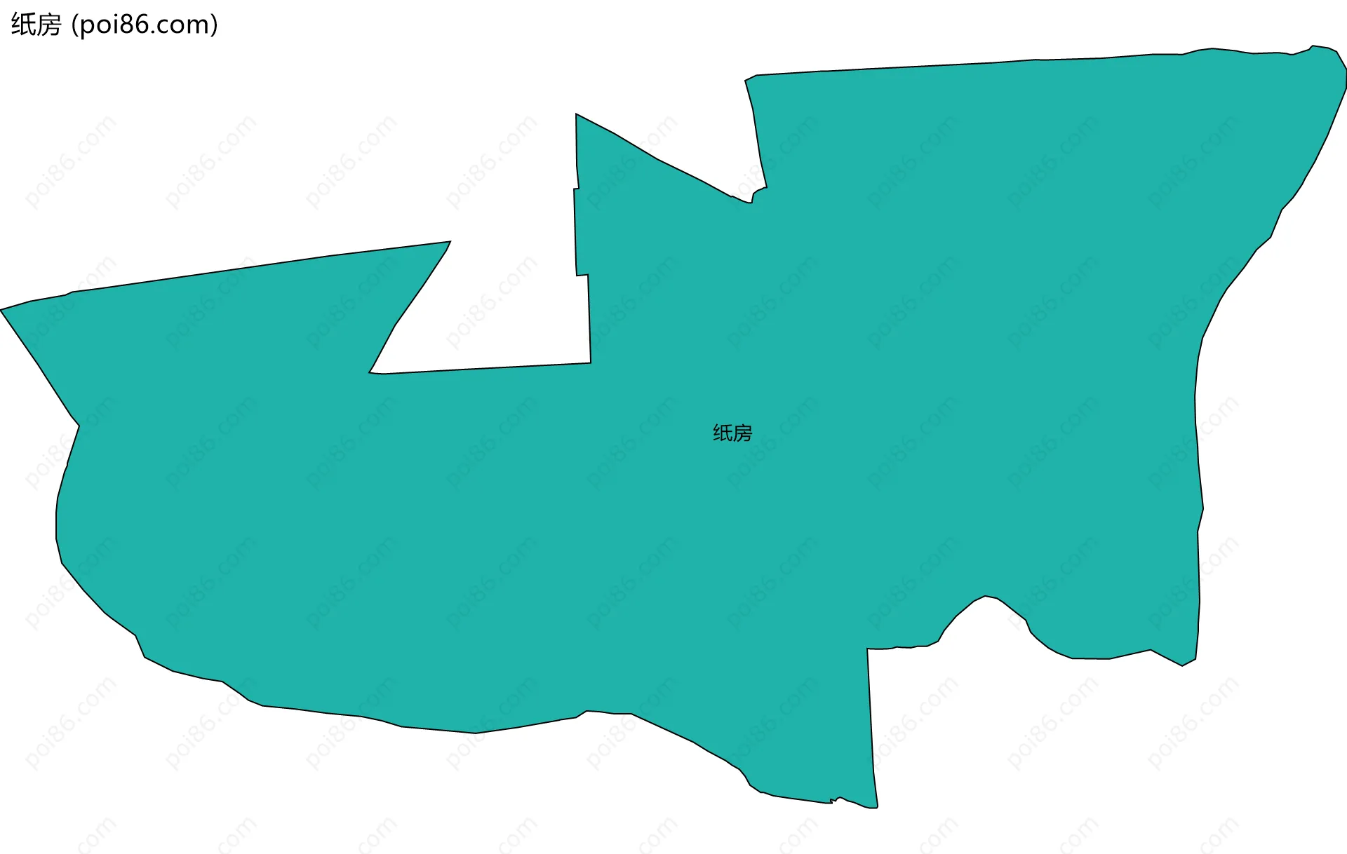 纸房边界地图