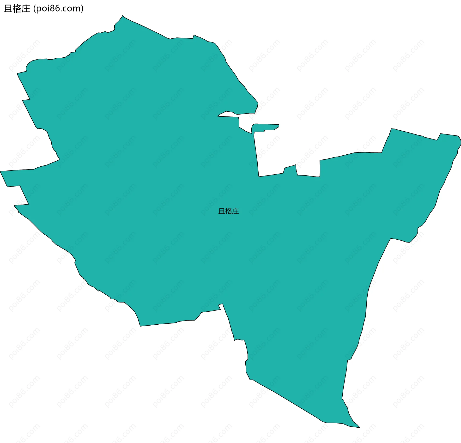 且格庄边界地图