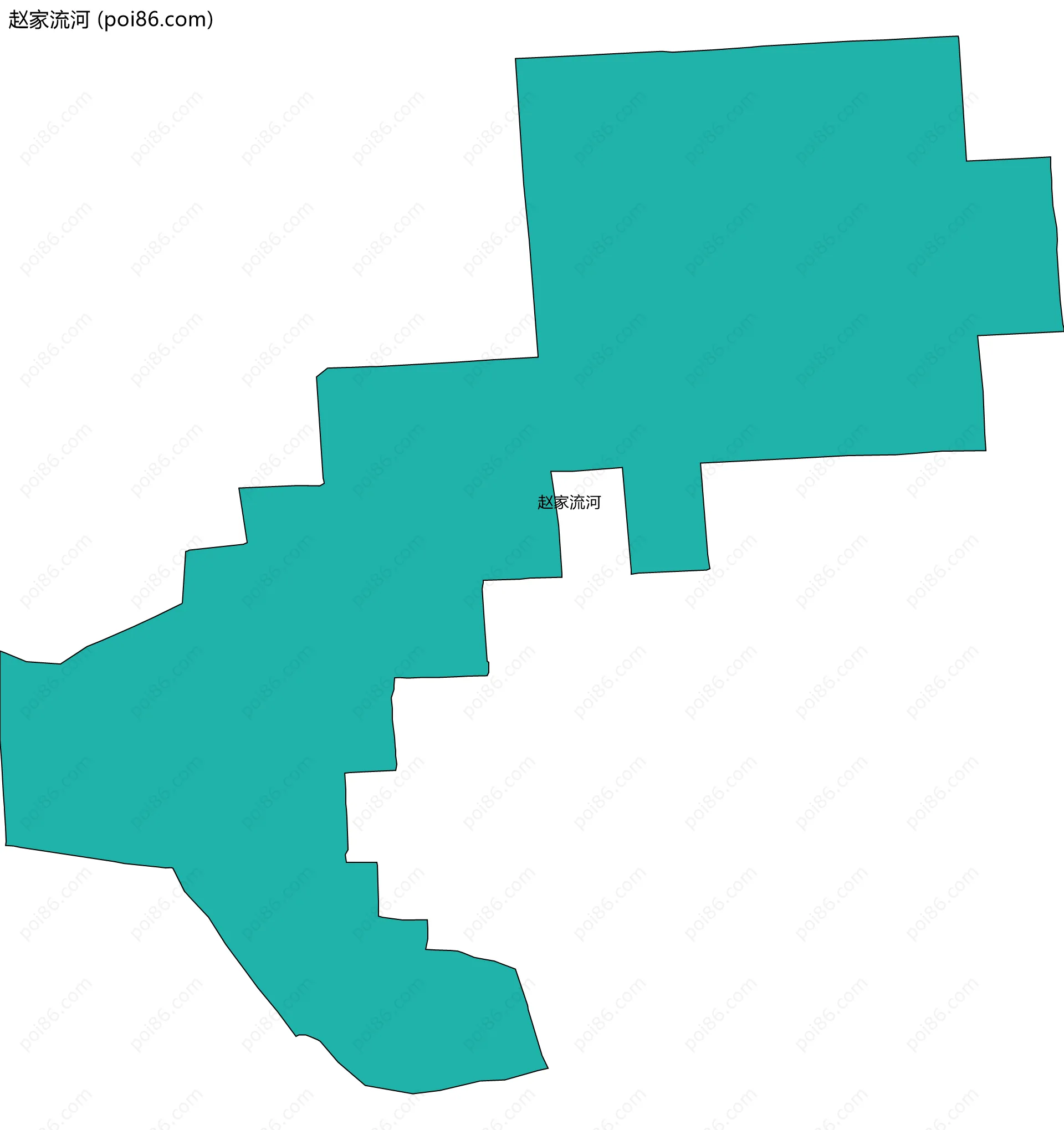 赵家流河边界地图
