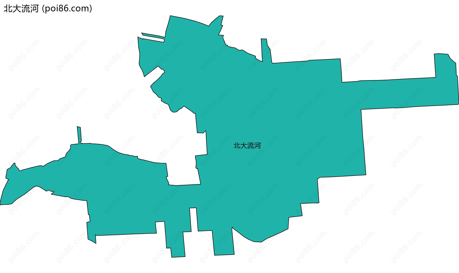 北大流河边界地图