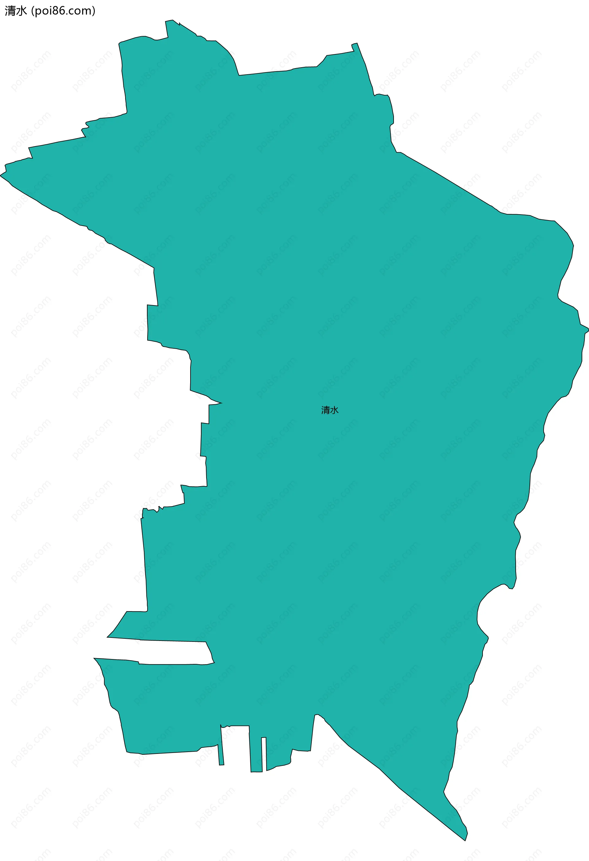 清水边界地图