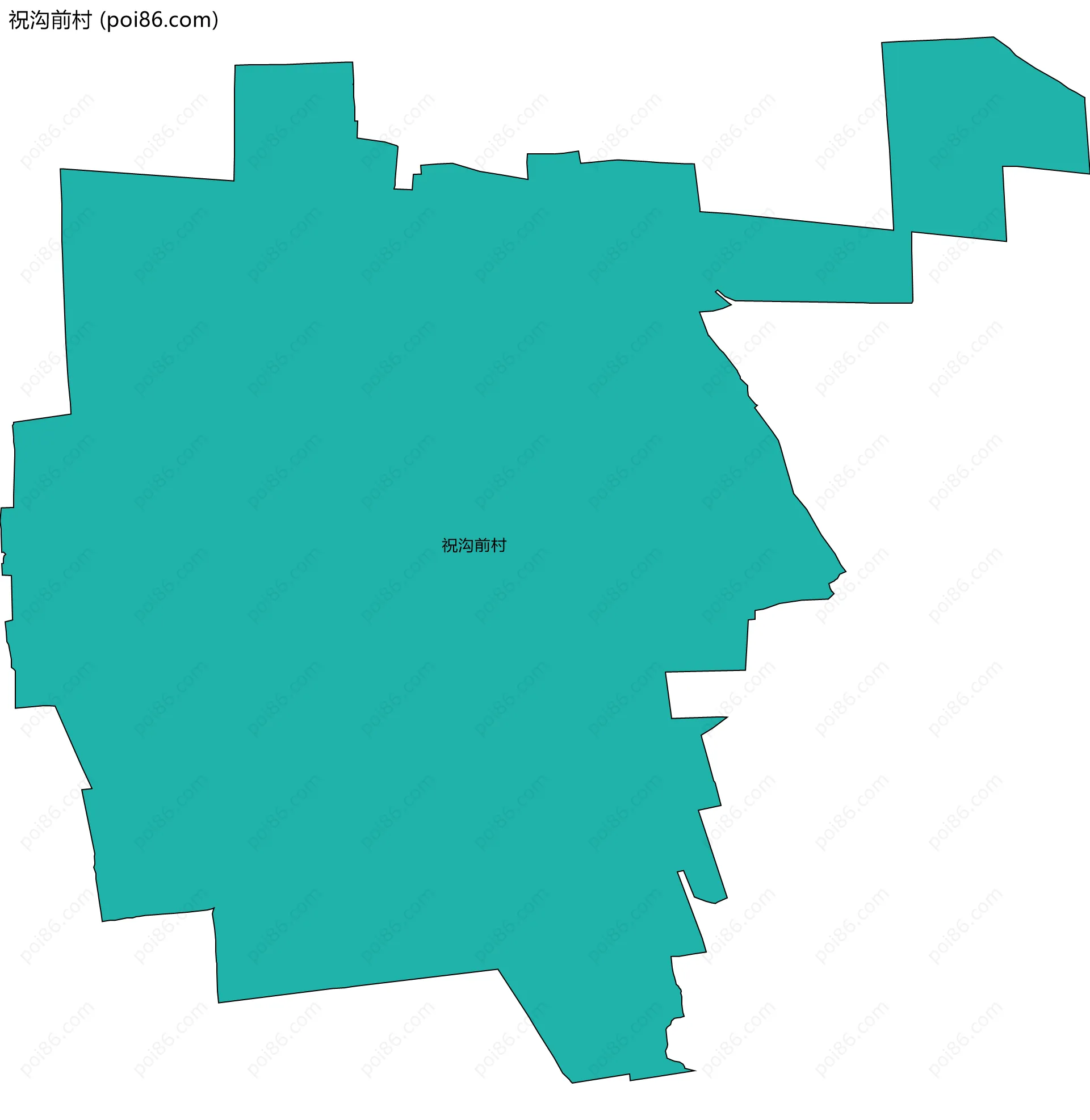 祝沟前村边界地图