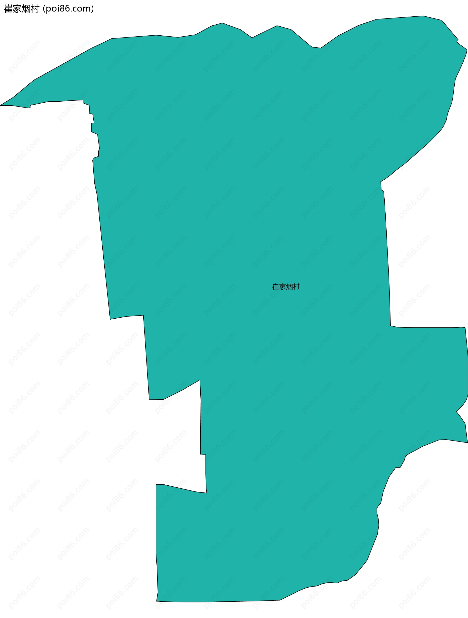 崔家烟村边界地图