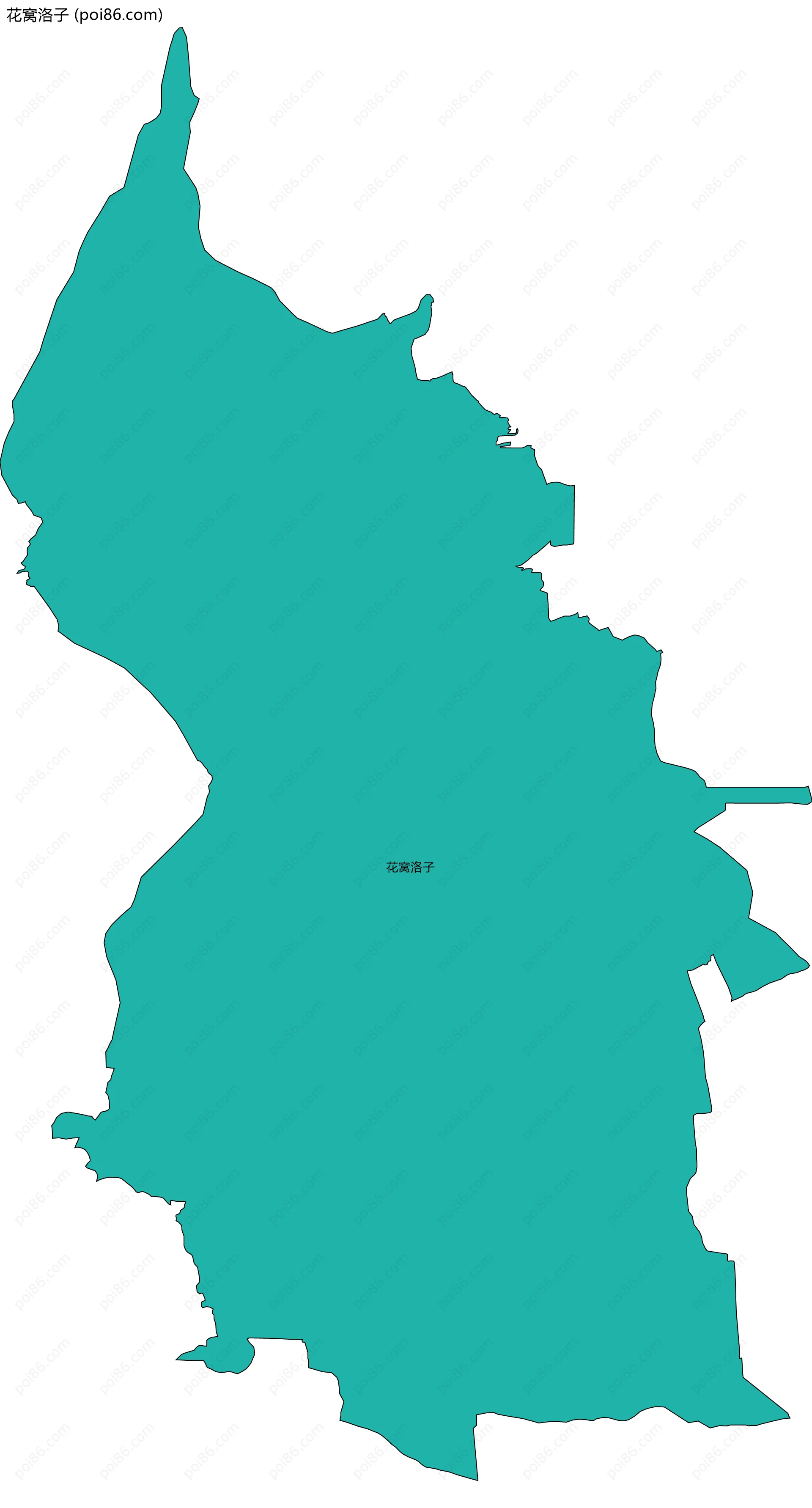 花窝洛子边界地图