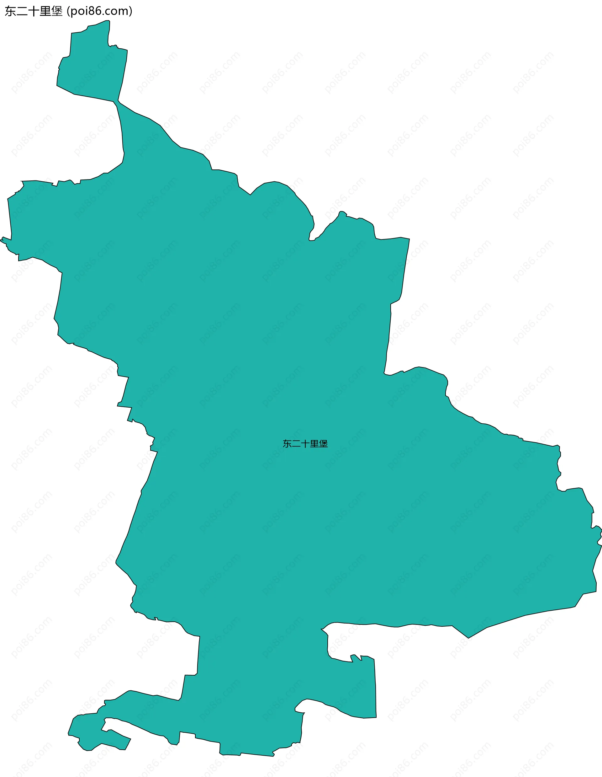 东二十里堡边界地图