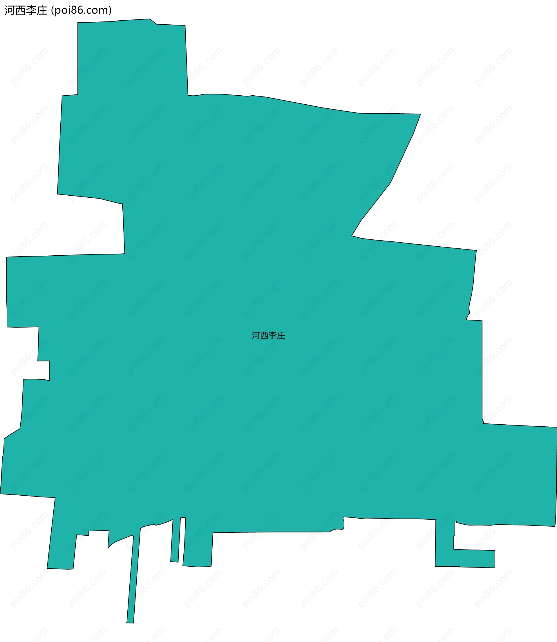 河西李庄边界地图