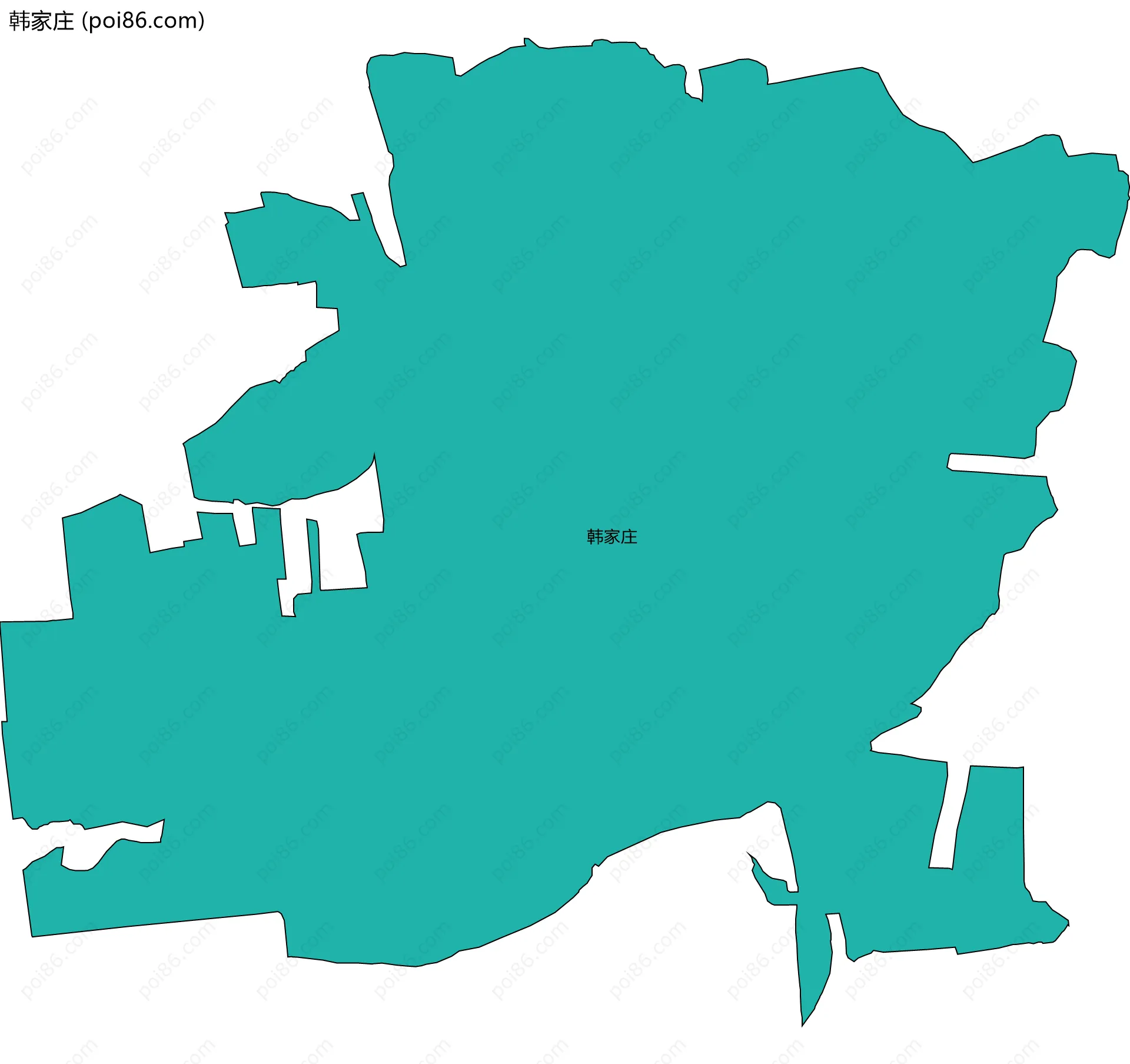 韩家庄边界地图