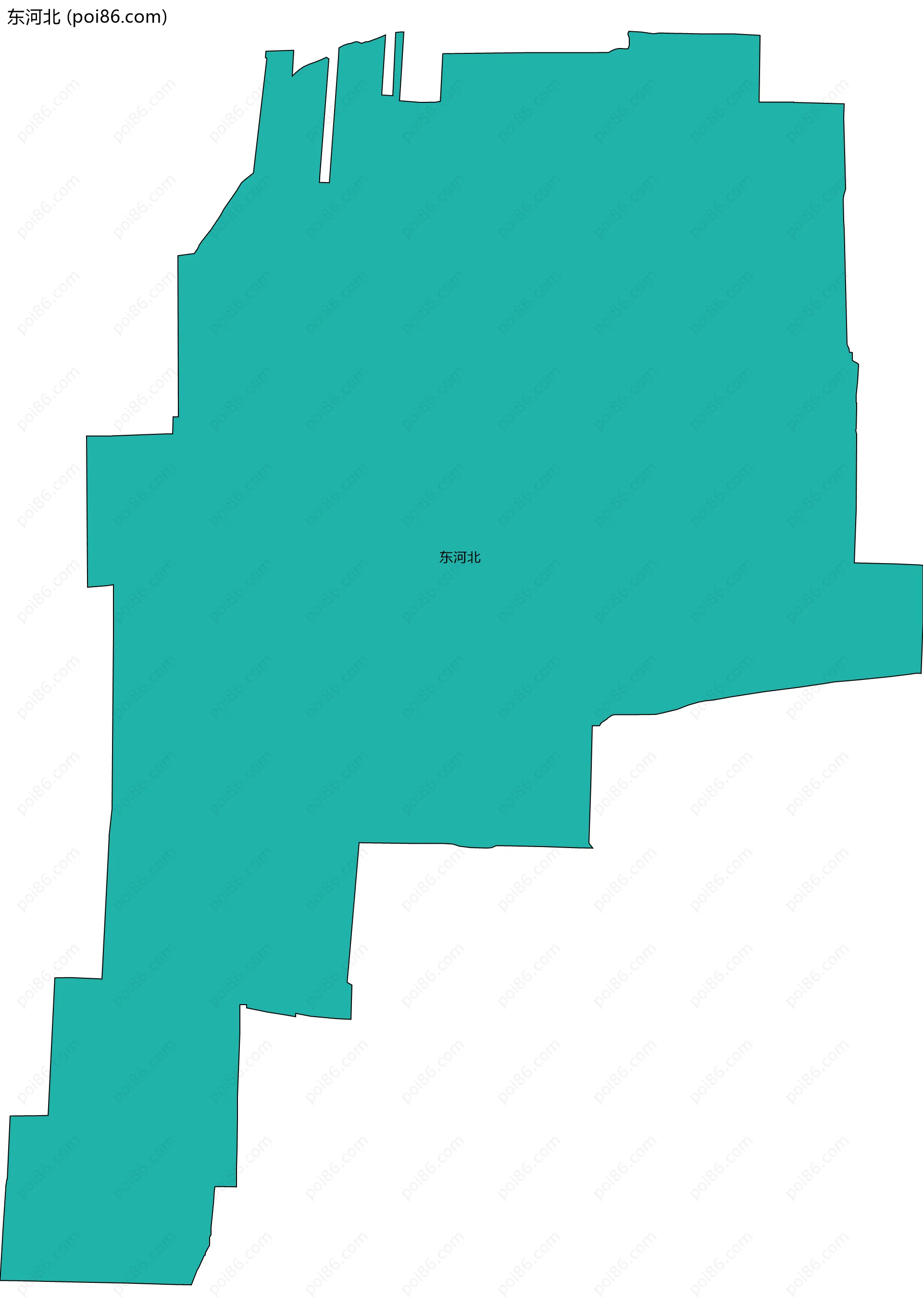 东河北边界地图