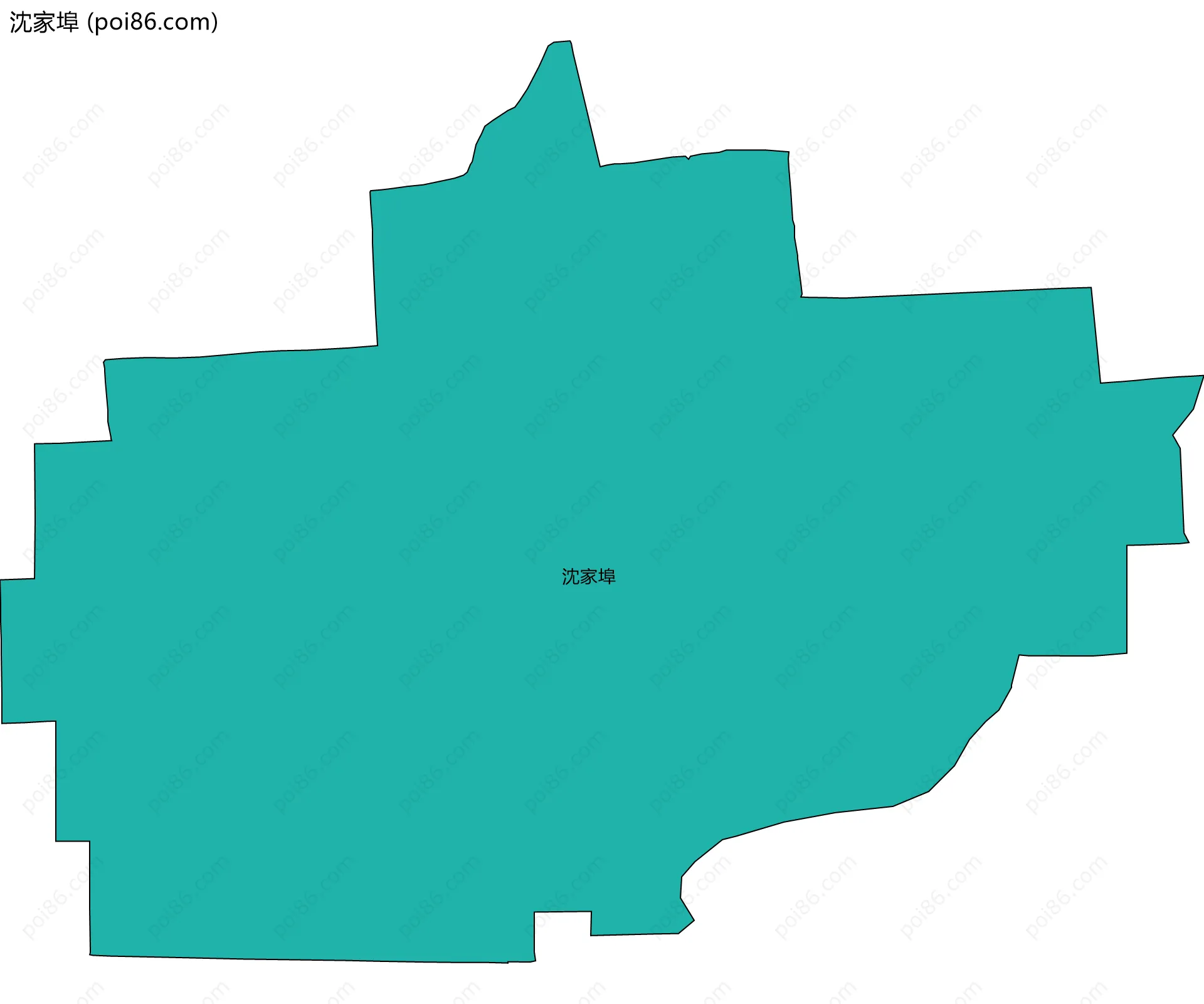 沈家埠边界地图