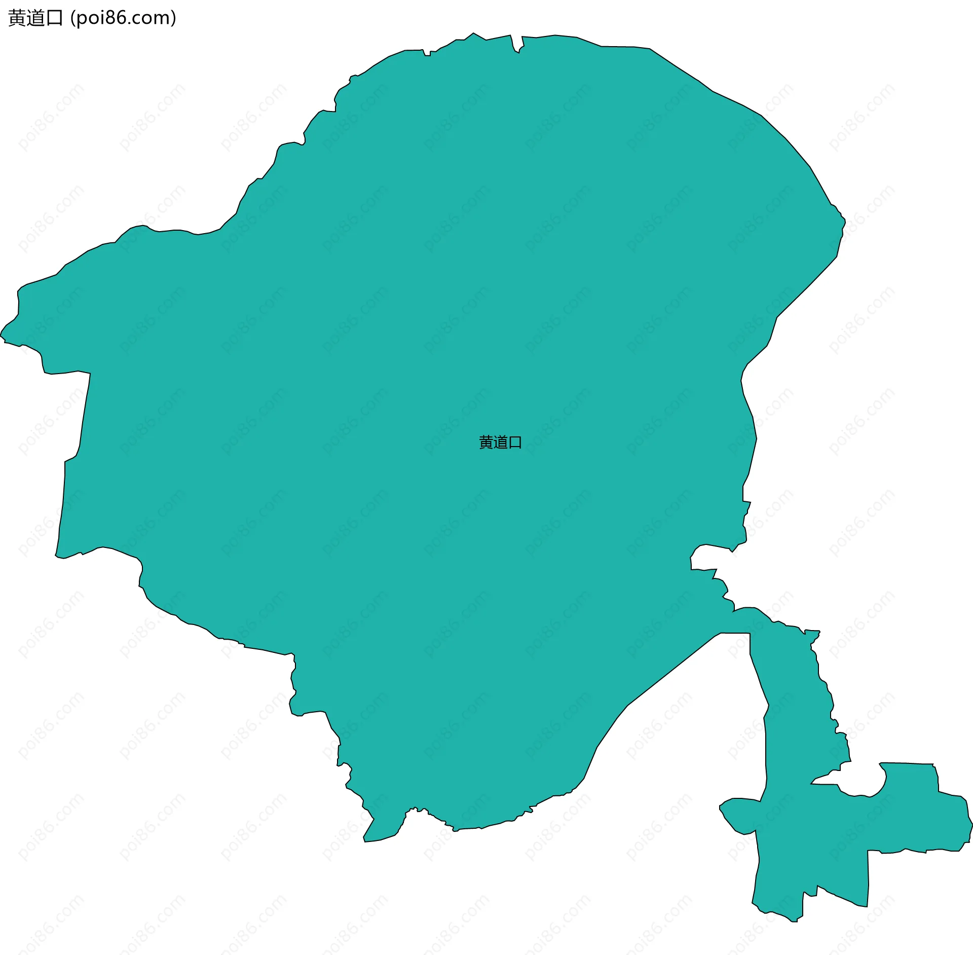 黄道口边界地图