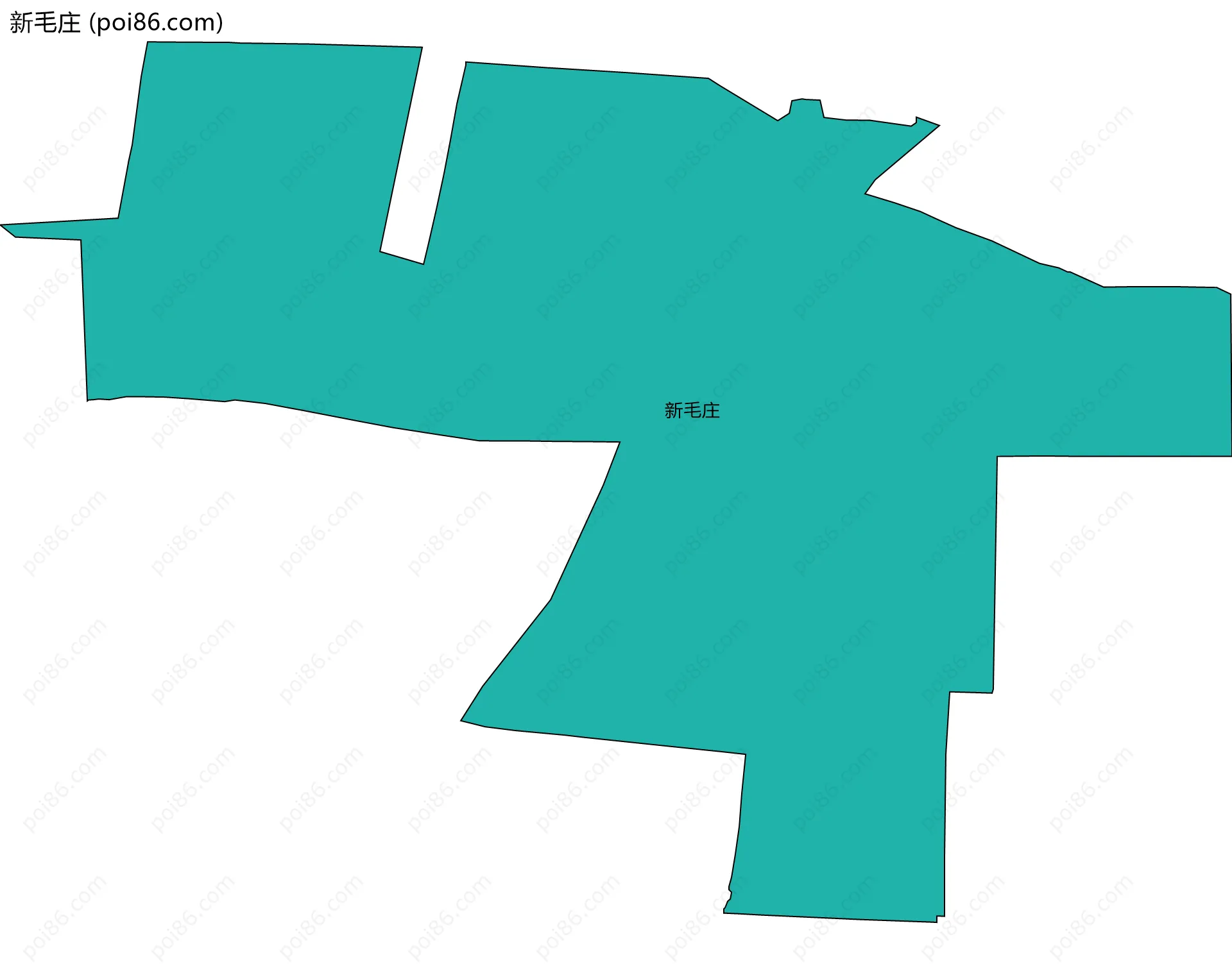新毛庄边界地图