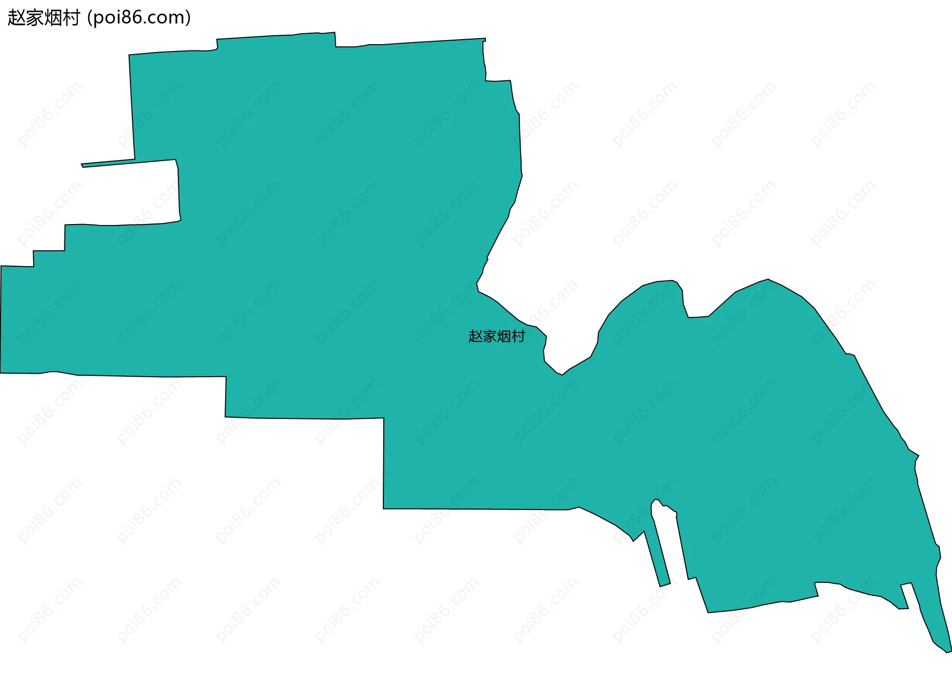 赵家烟村边界地图