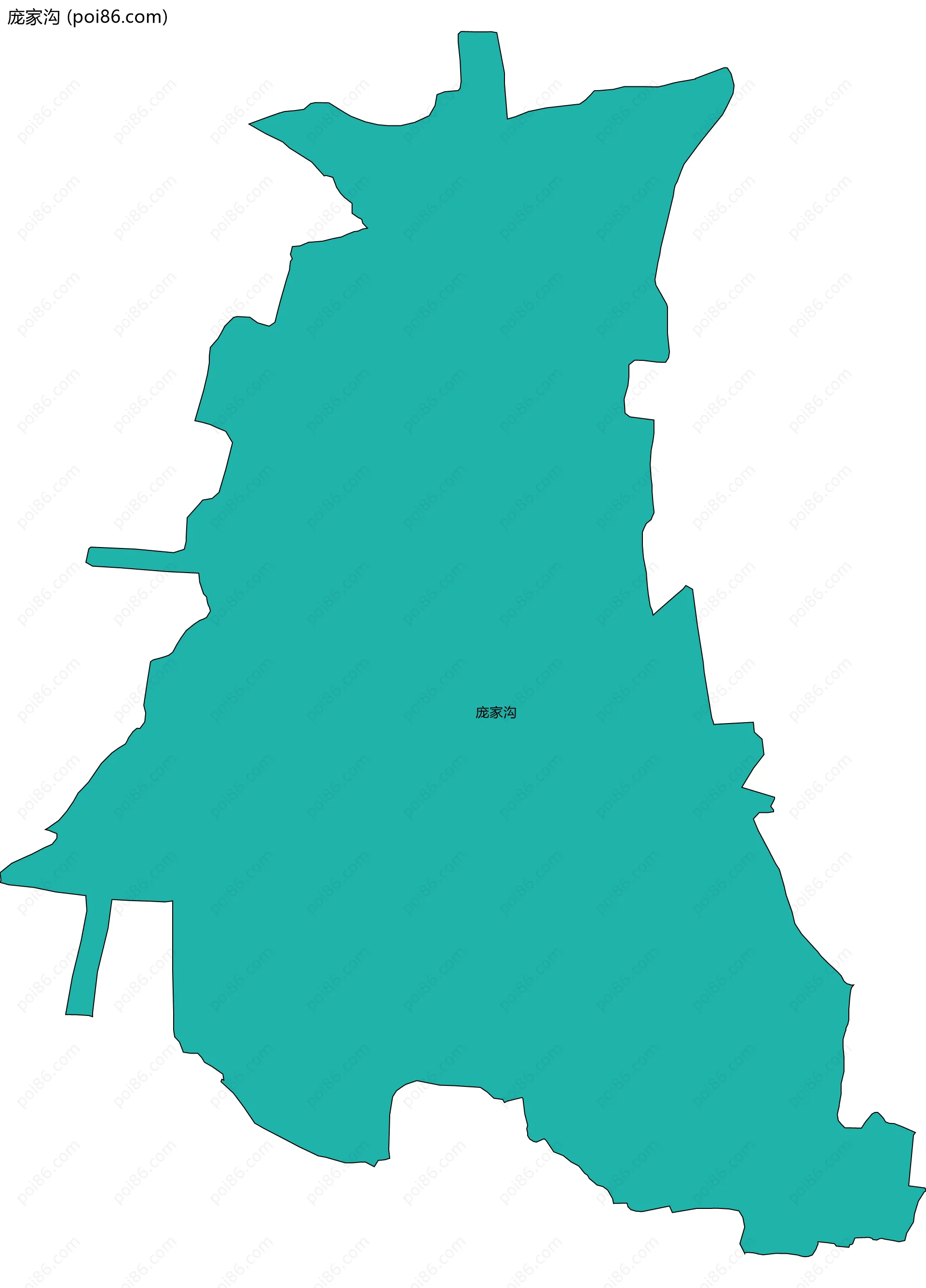 庞家沟边界地图