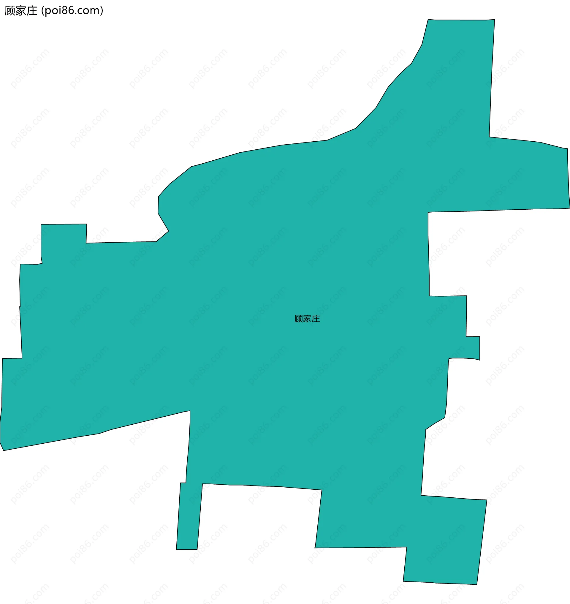 顾家庄边界地图
