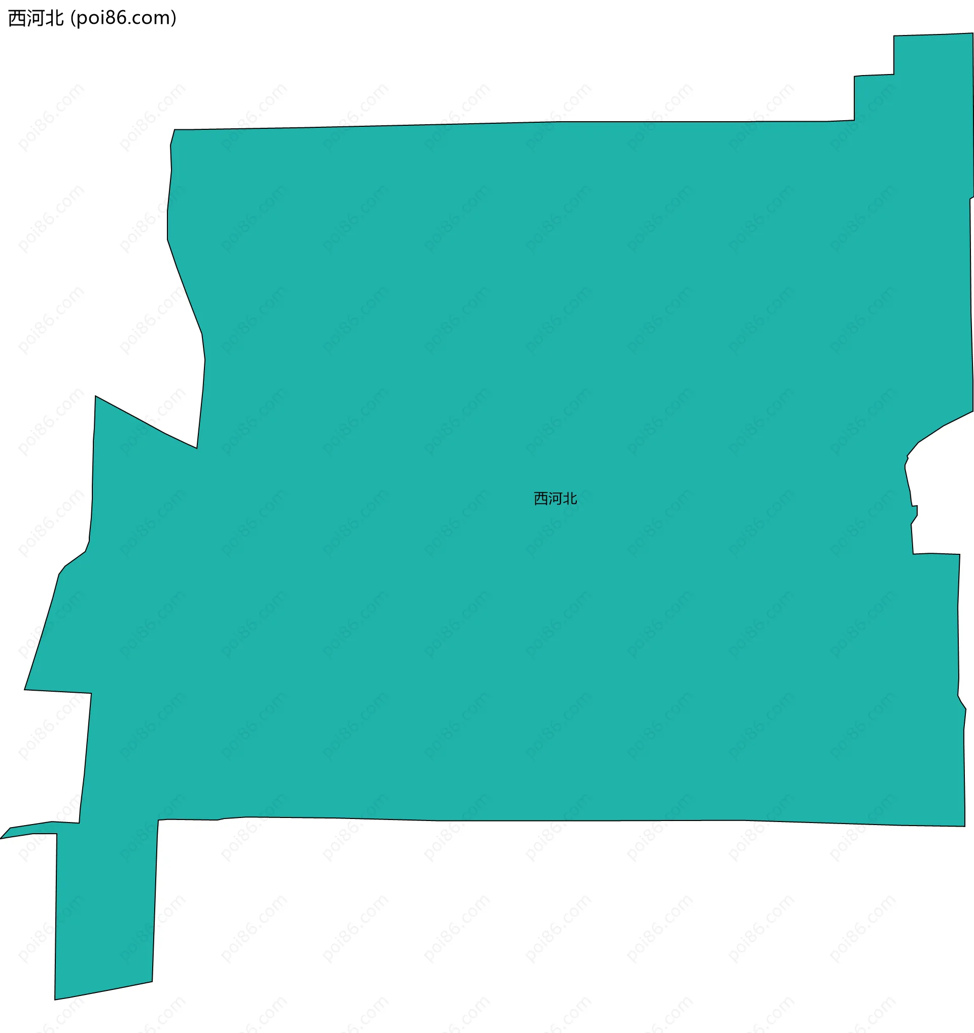 西河北边界地图