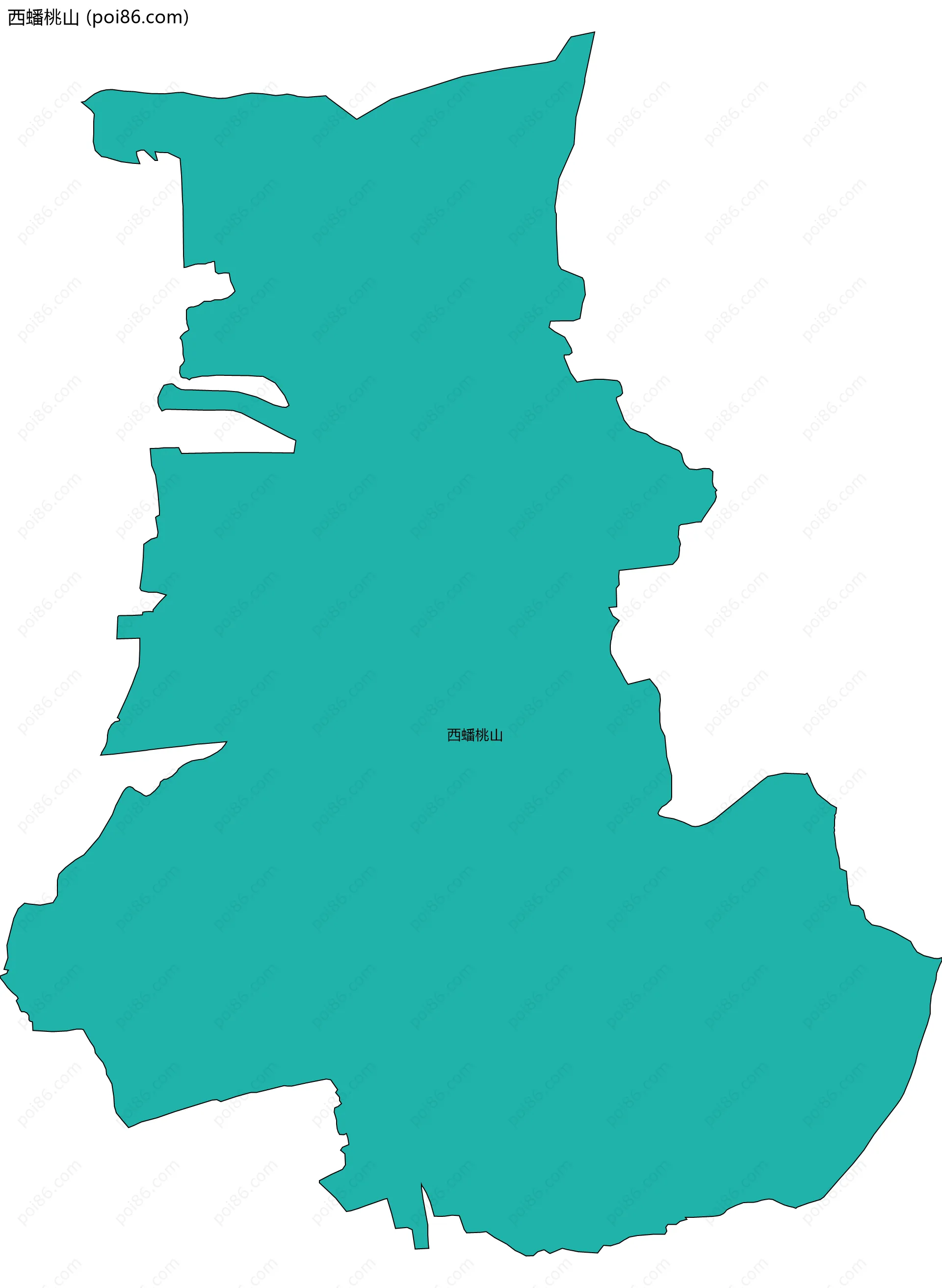 西蟠桃山边界地图