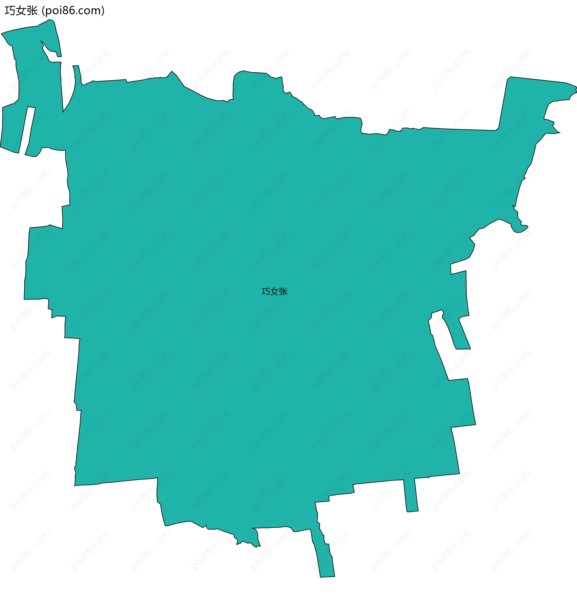 巧女张边界地图