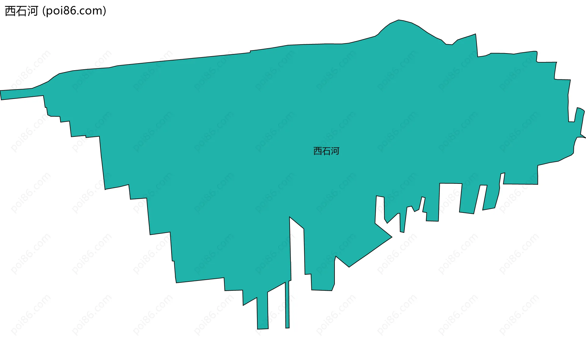 西石河边界地图