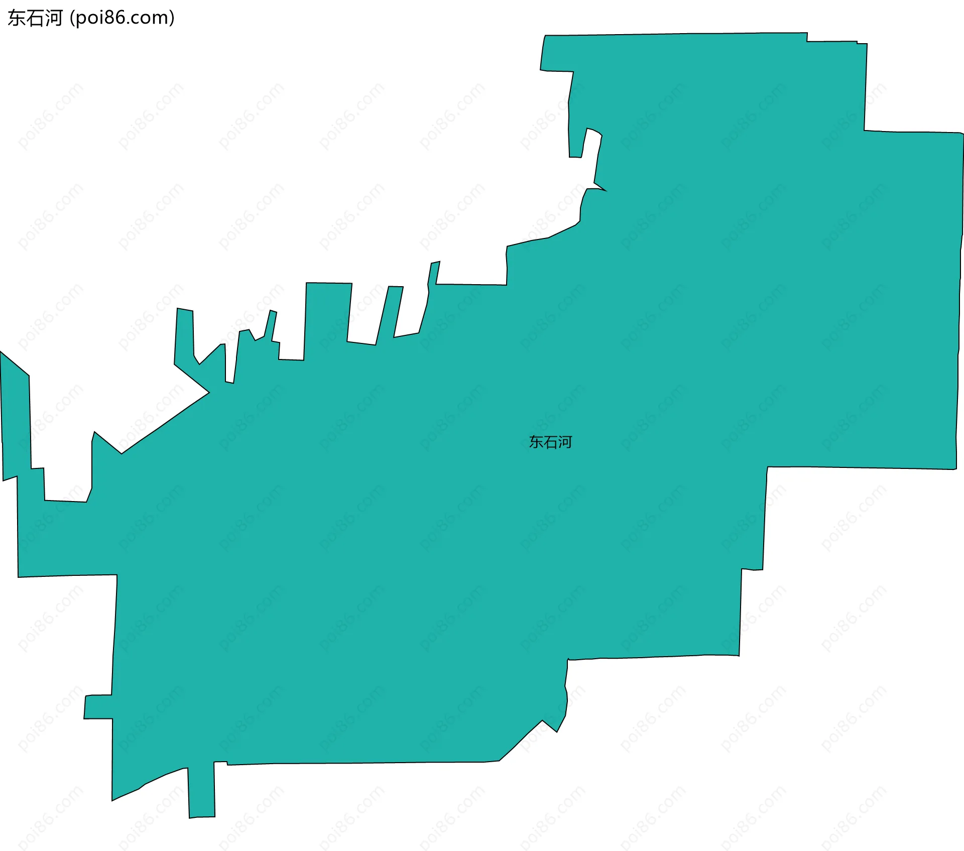 东石河边界地图
