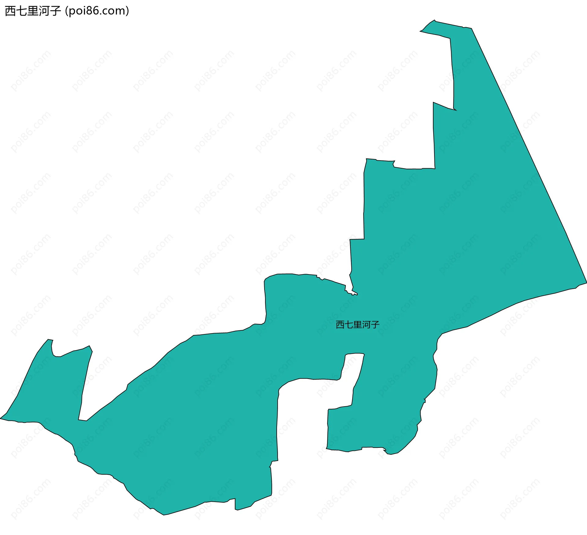 西七里河子边界地图